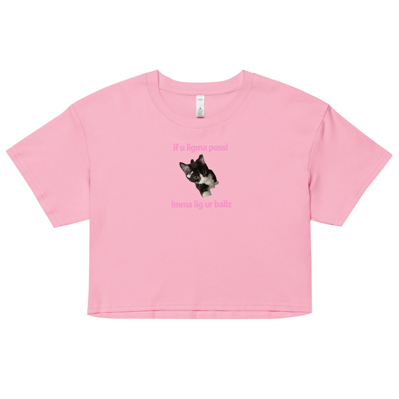 Ligma Pussi Imma Lig Ur Ballz Y2K Baby Tee | Too Much Energy Retro Cropped Top | Slutty Internetcore Tee - Image 7