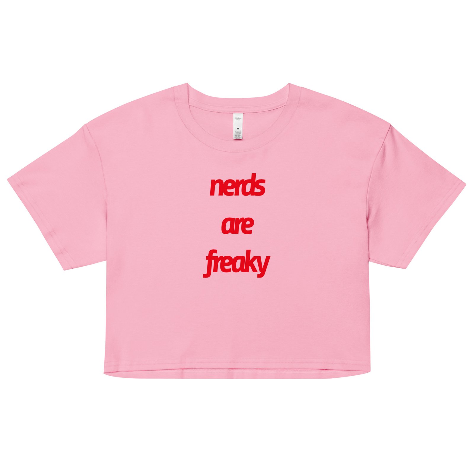Nerds Are Freaky Y2K Baby Tee | Geek Chic Retro Cropped Top | Secret Baddie in Glasses Shirt - Image 5