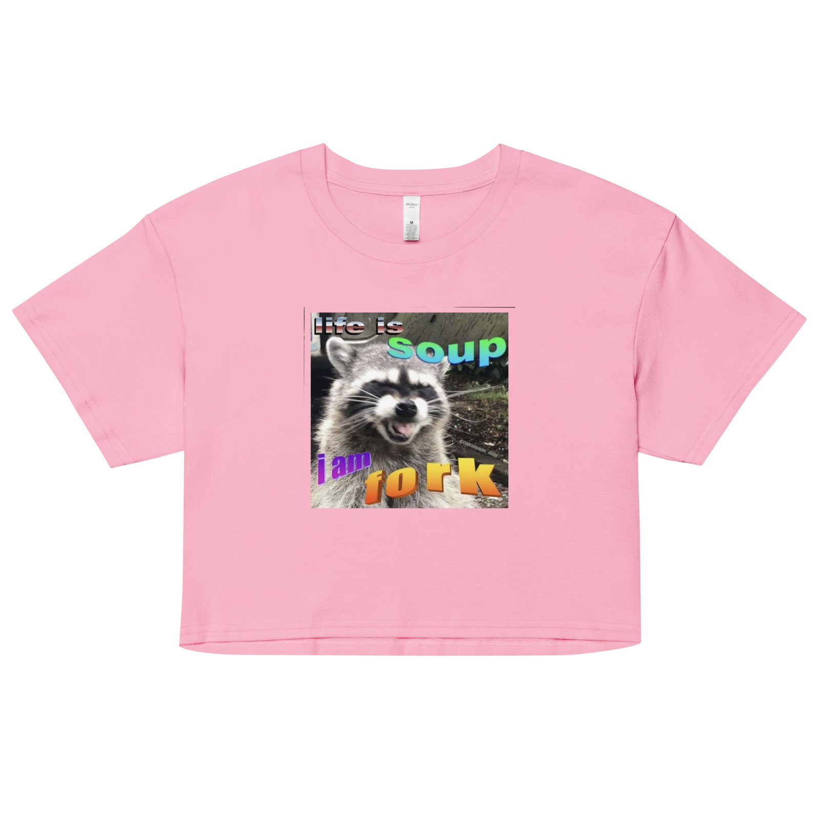 Life is Soup and I Am Fork Y2K Baby Tee | Soup Life Crisis Alt-Girl Crop Top | Fork Energy Tumblr Meme Tee - Image 8