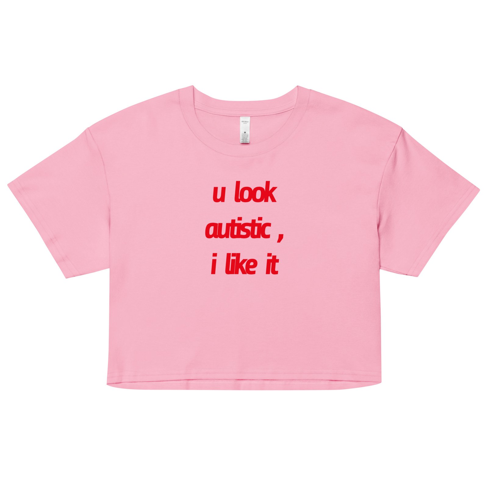 U Look Autistic Y2K Baby Tee | Neurodivergent Icon Retro Cropped Top | Spicy Brain Energy Meme Tee - Image 7