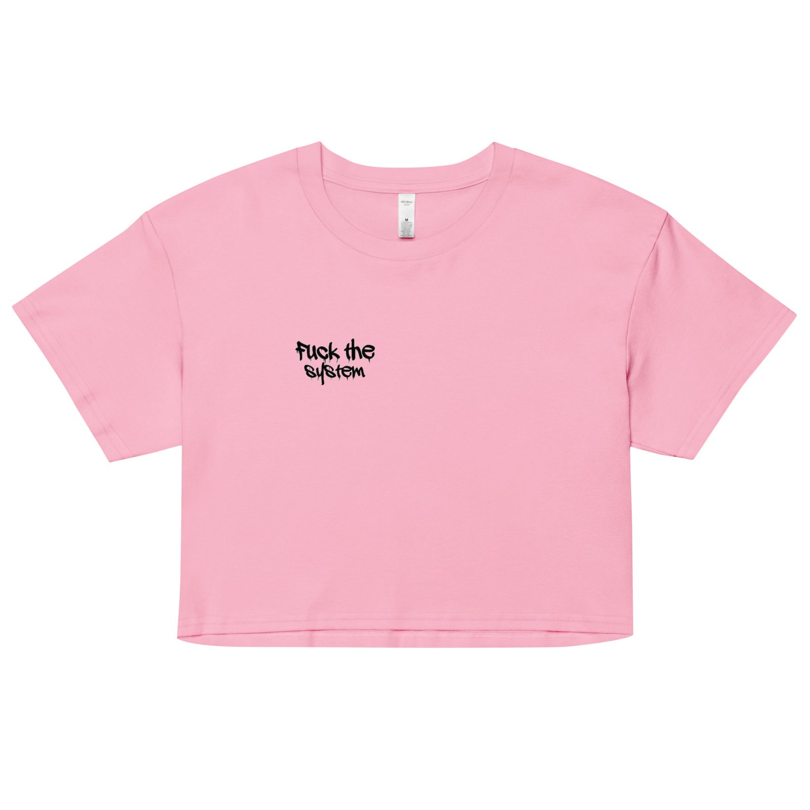 Fuck the System Y2K Baby Tee | Rebel Girl Retro Cropped Top | Anarchy Baddie Meme Shirt - Image 18