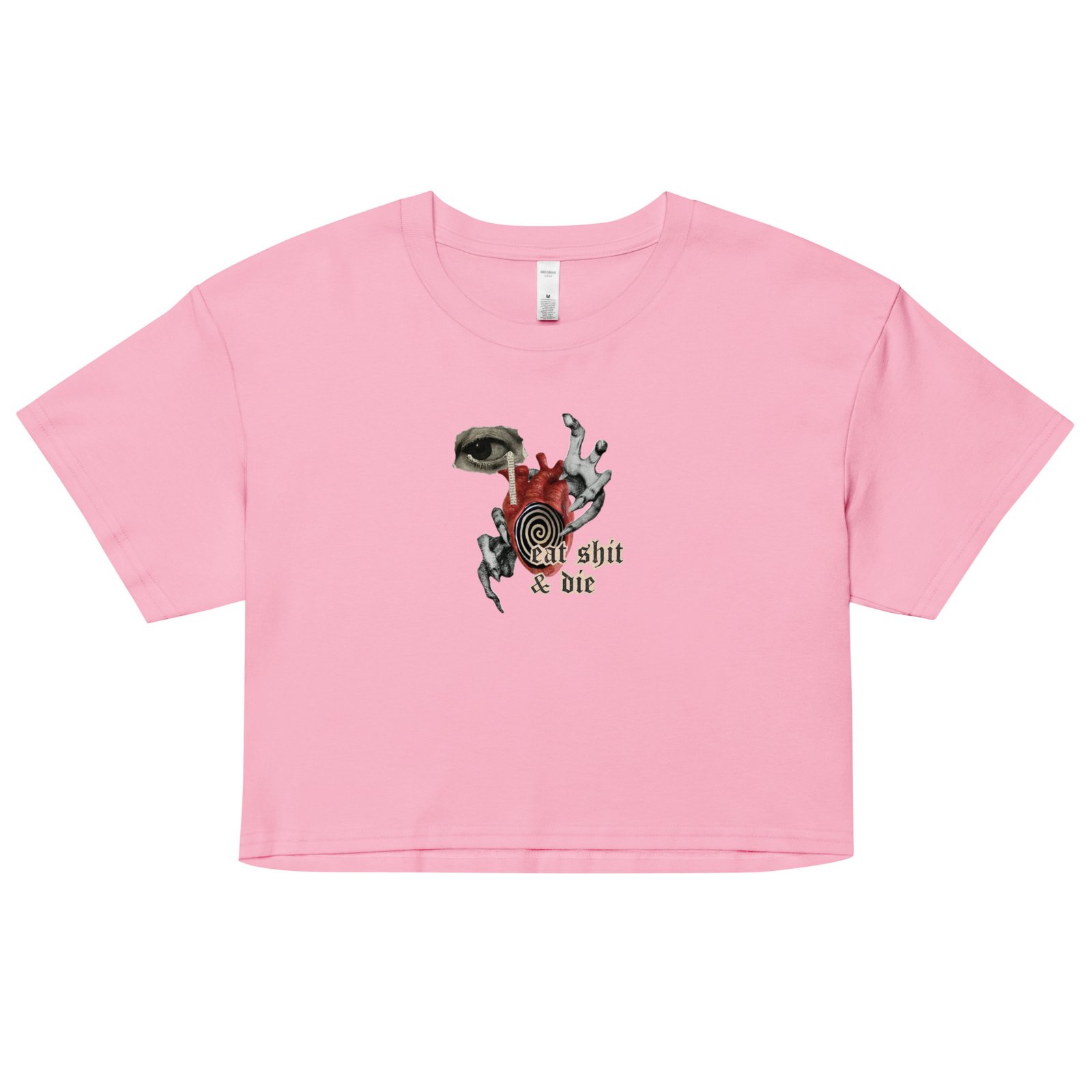 Eat Shit and Die Weirdcore Y2K Baby Tee | Surreal Rage Retro Cropped Top | Internetcore Kill Baddie Tee - Image 8