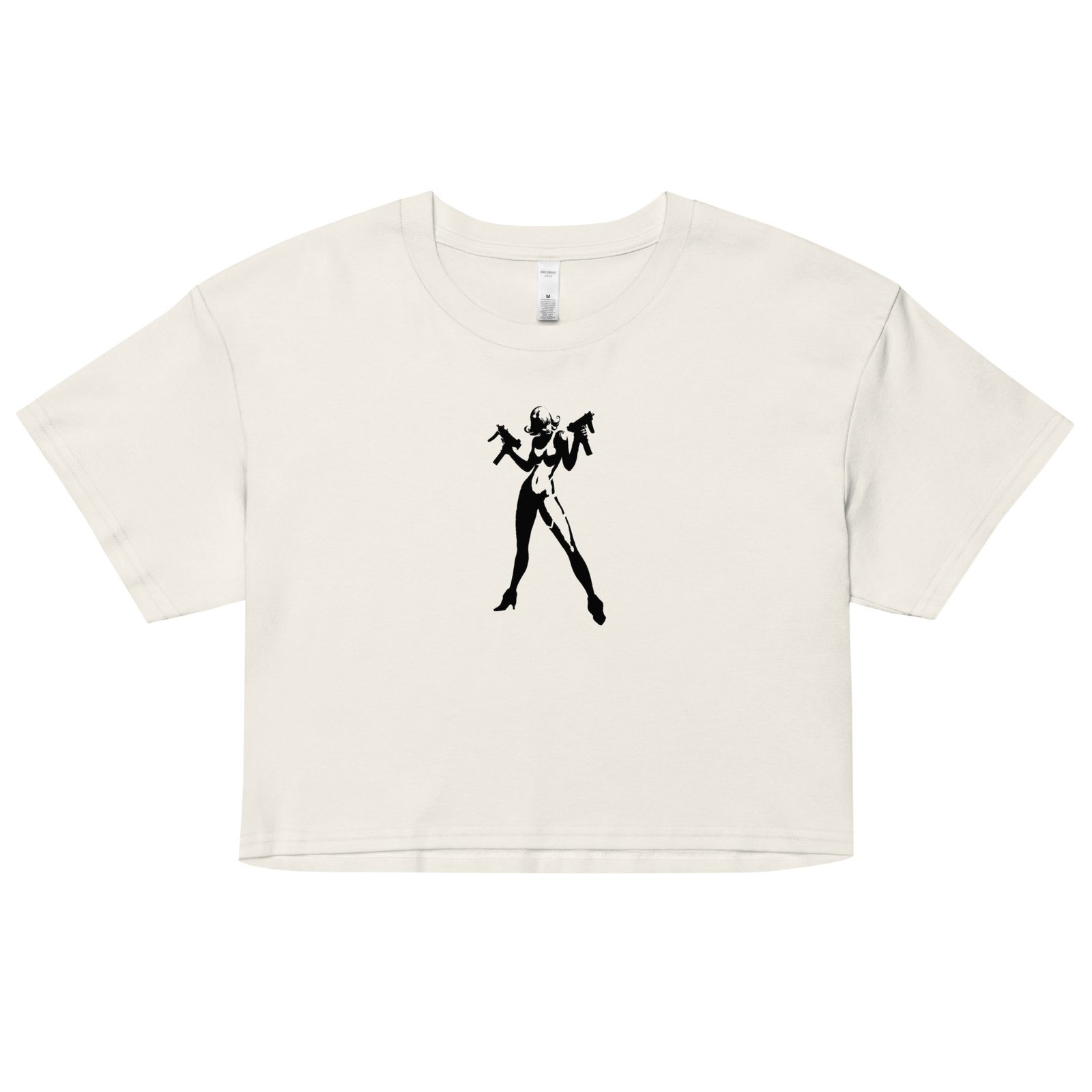 Assassin Girl Y2K Baby Tee | Silent Weapon Retro Cropped Top | Killer Instinct Baddie Shirt - Image 8