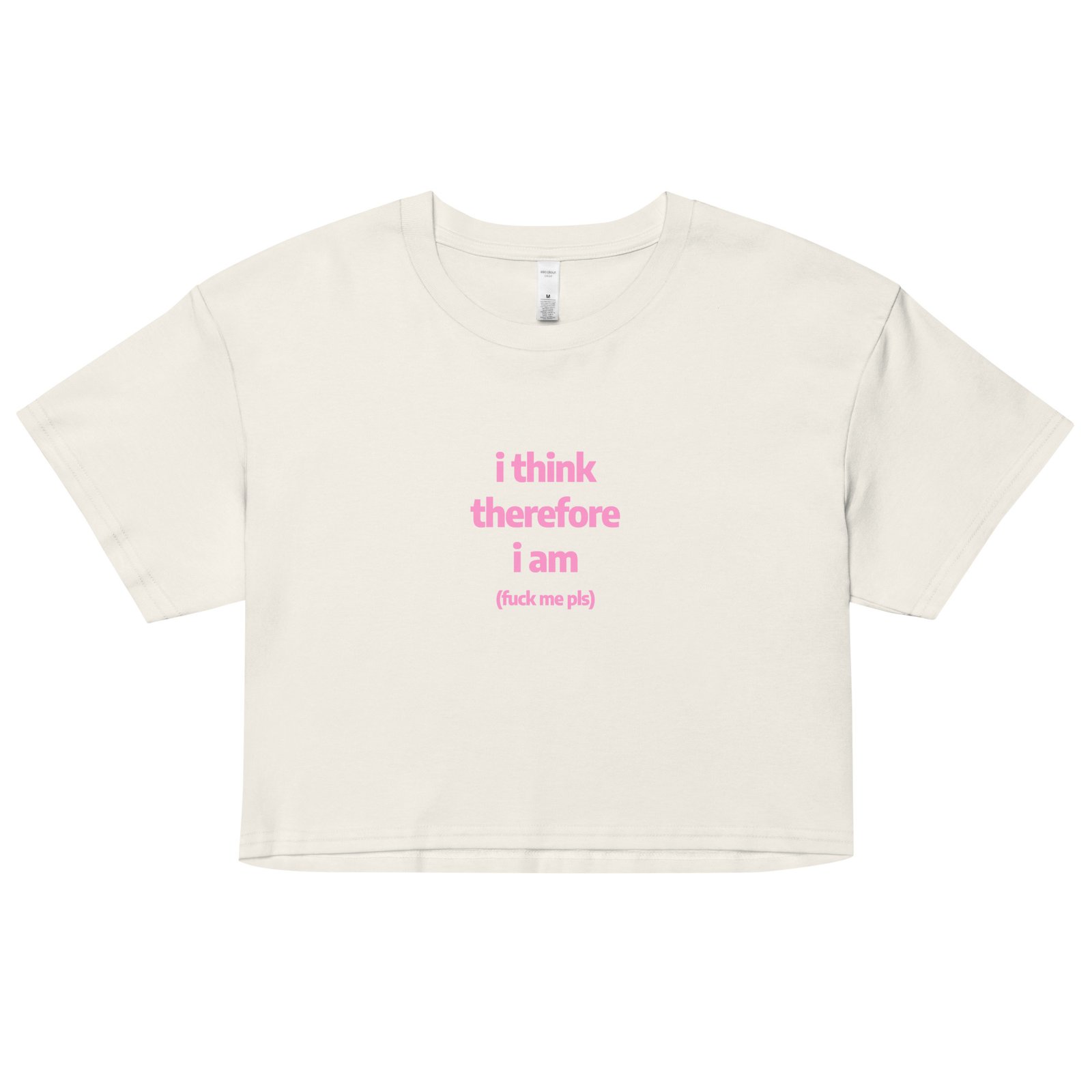 I Think Therefore I Am Y2K Baby Tee | Deep Thoughts Only Indie Girl Cropped Tee | Thinkcore Existential Tumblr Tee - Image 18