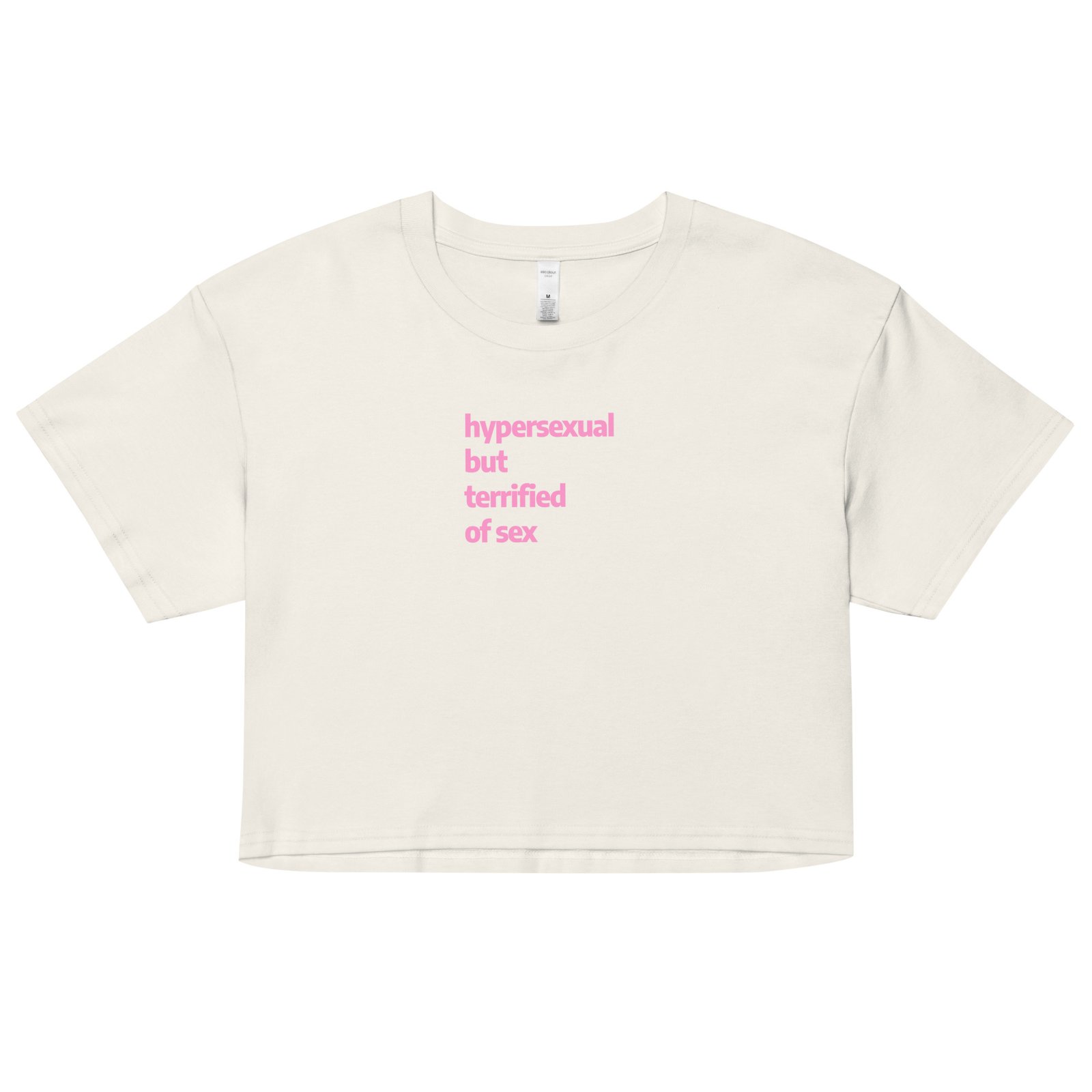 Hypersexual But Terrified of Sex Y2K Baby Tee | Paradox Slut Retro Cropped Top | Nervous Horny Energy Tee - Image 17