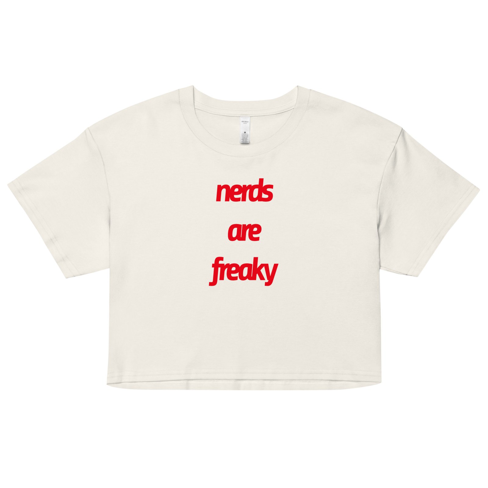 Nerds Are Freaky Y2K Baby Tee | Geek Chic Retro Cropped Top | Secret Baddie in Glasses Shirt - Image 13
