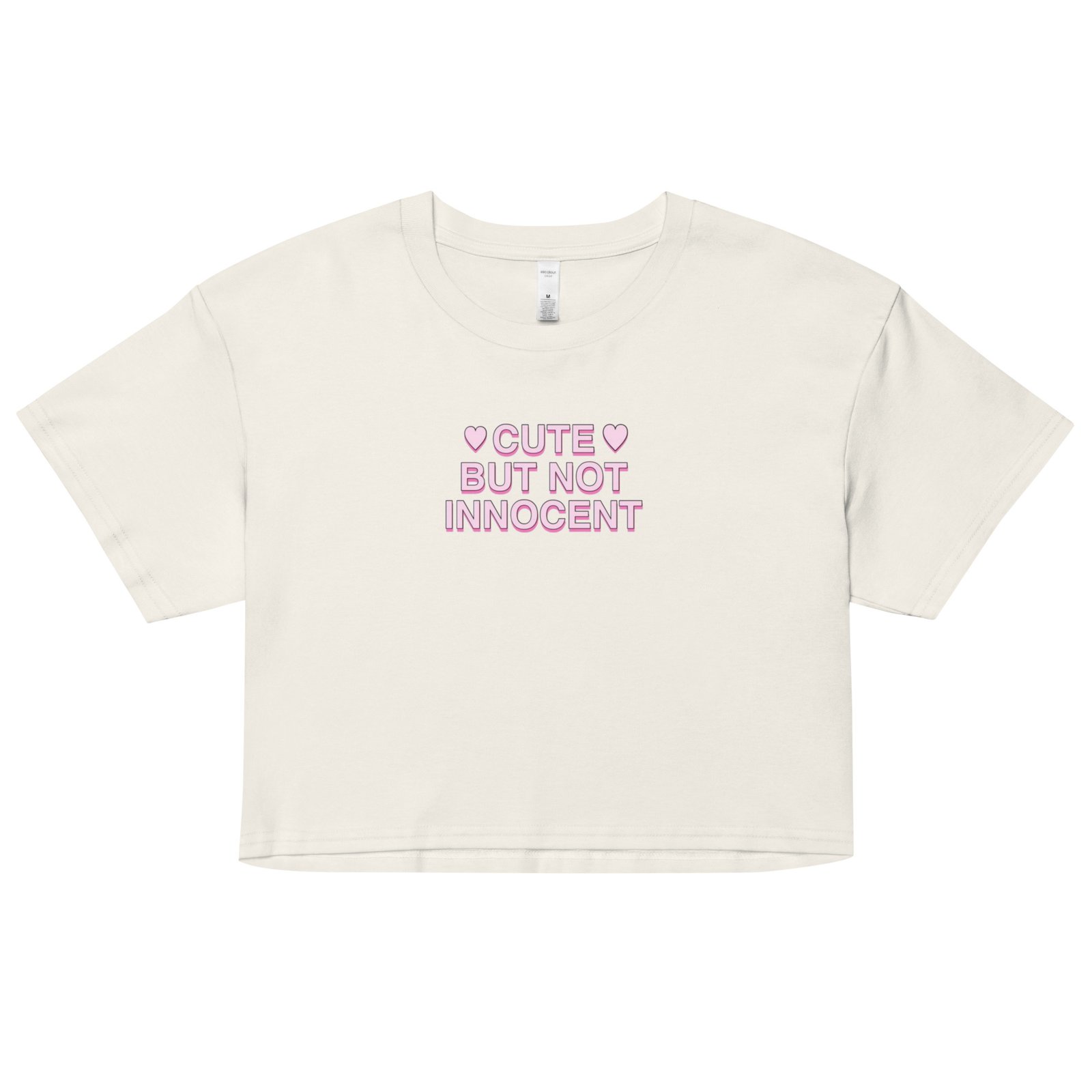 Cute But Not Innocent Y2K Baby Tee | Flirty Chaos Retro Cropped Top | Softcore Brat Aesthetic Shirt - Image 14