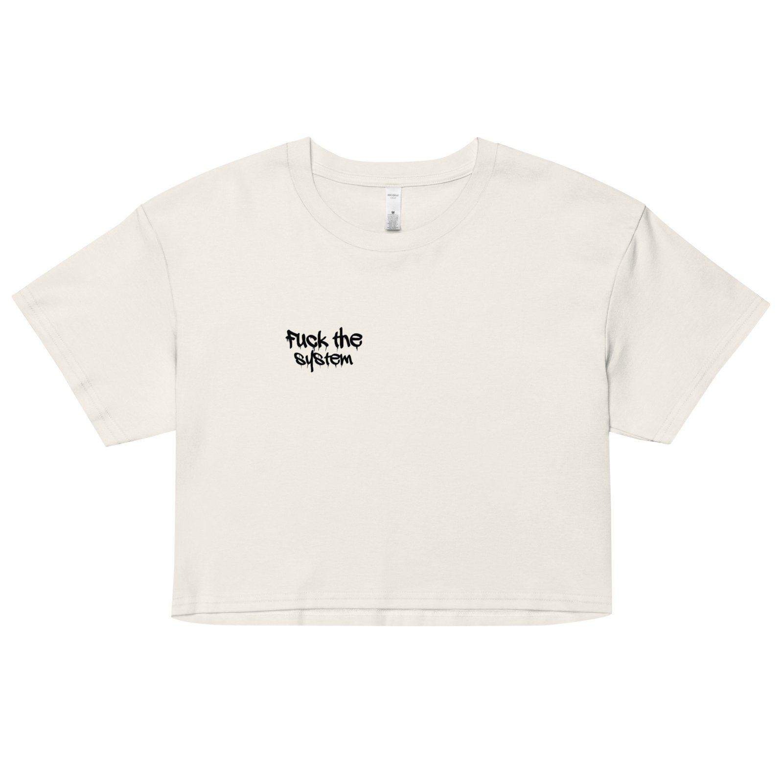 Fuck the System Y2K Baby Tee | Rebel Girl Retro Cropped Top | Anarchy Baddie Meme Shirt - Image 26