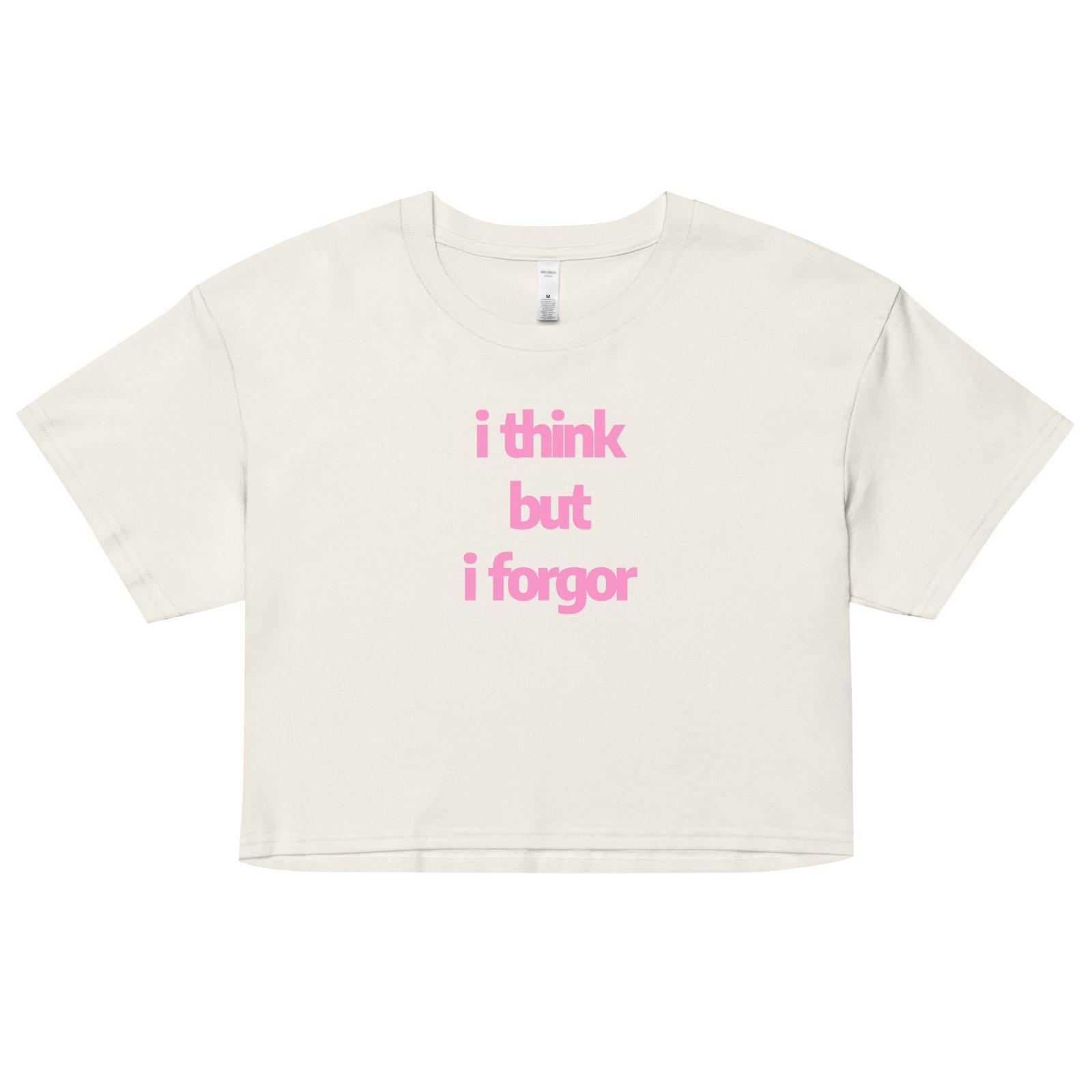 I Think But I Forgot Y2K Baby Tee | Thoughtless Baddie Retro Cropped Top | Oops All ADHD Meme Tee - Image 17