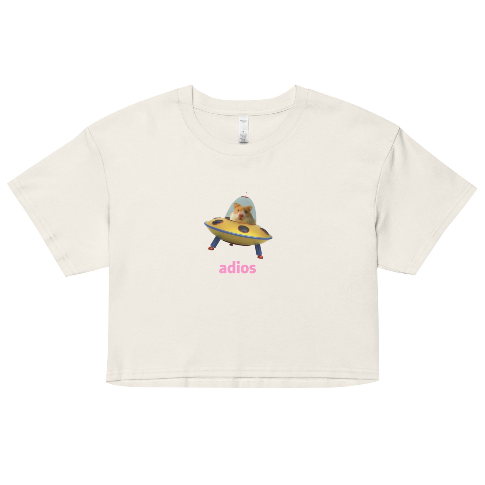 Adios Hamster Y2K Baby Tee | Rodentcore Goodbye Retro Cropped Top | Chaotic Animal Girl Meme Tee - Image 18