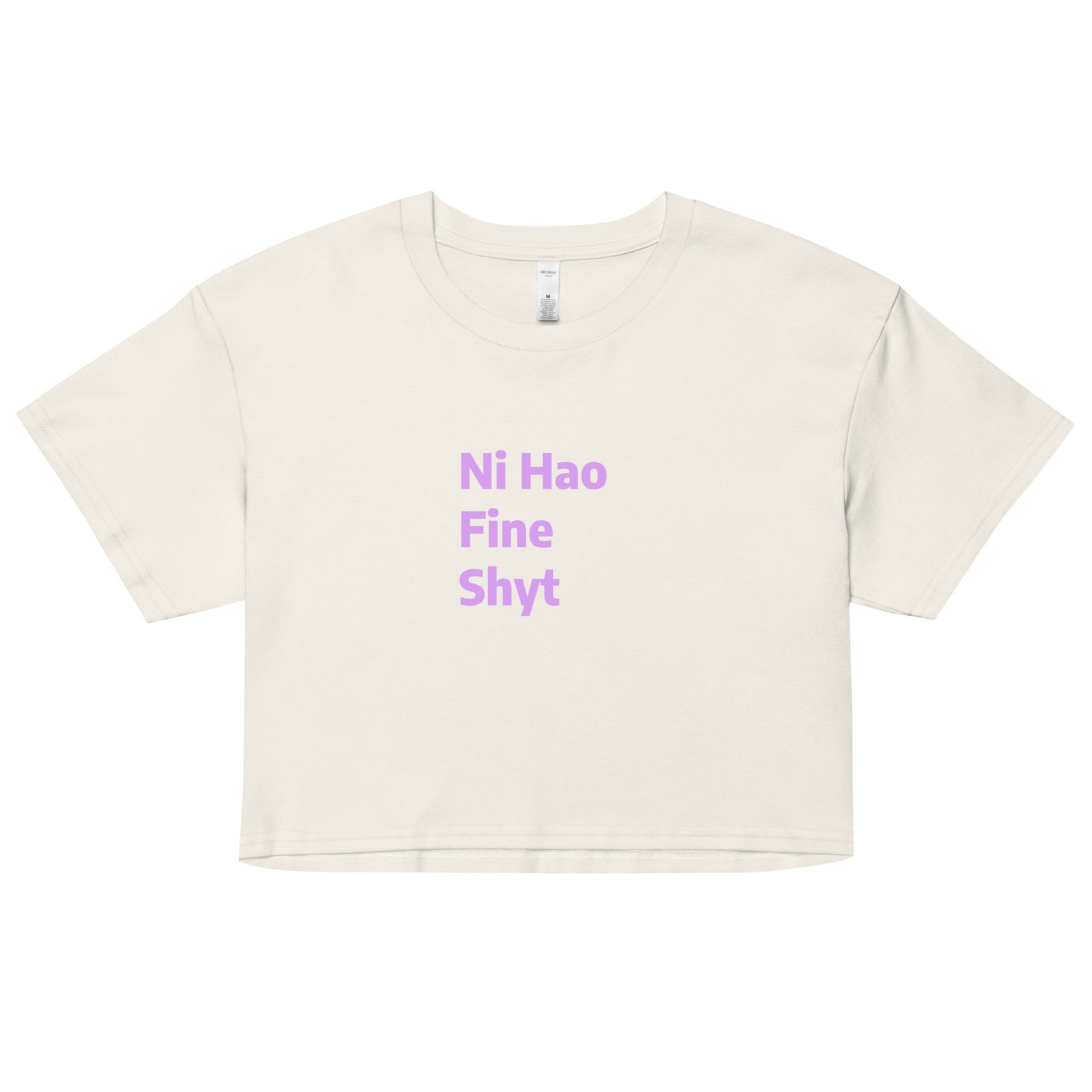 Ni Hao Fine Shyt Y2K Baby Tee | Bilingual Baddie Retro Cropped Top | International Rizz Meme Tee - Image 17