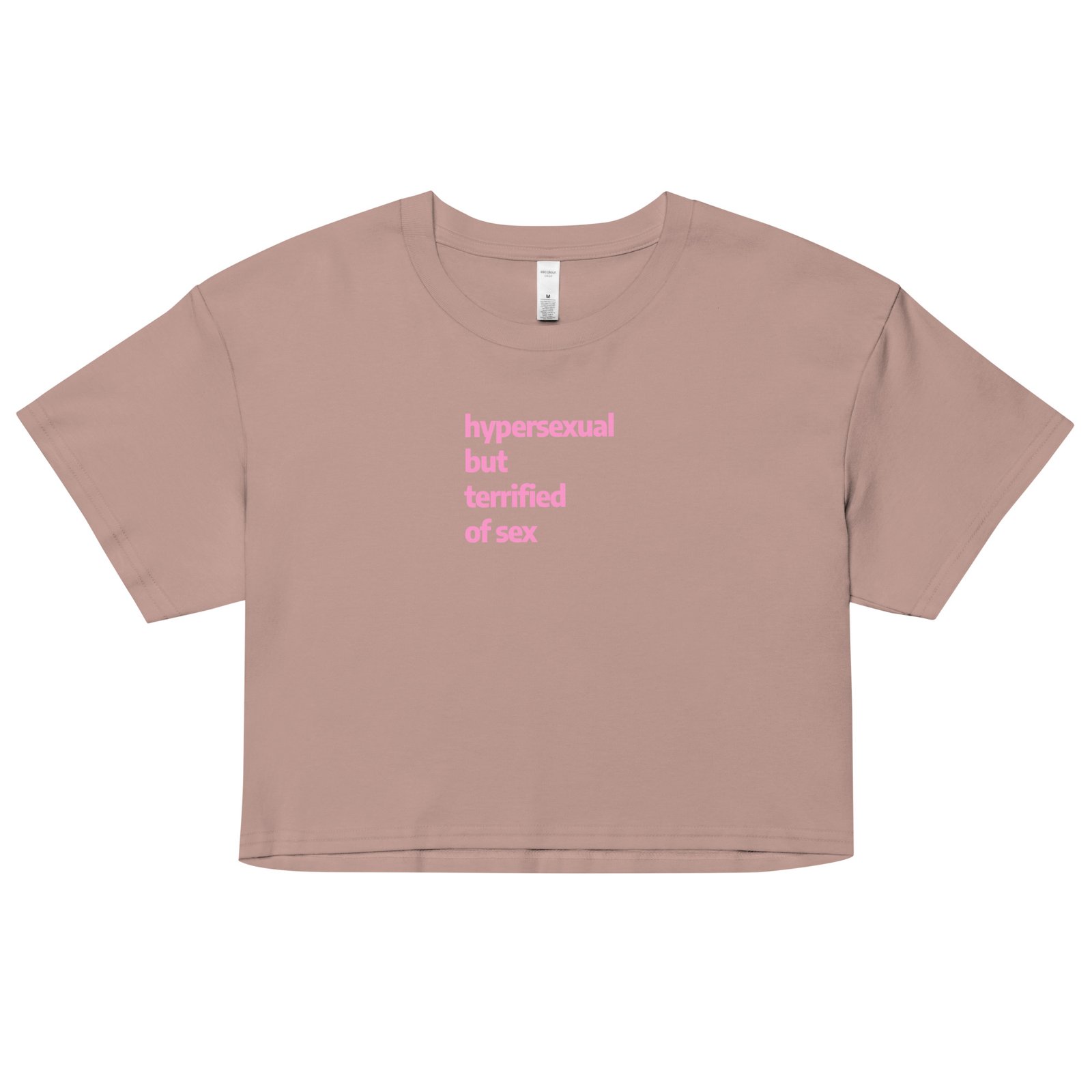 Hypersexual But Terrified of Sex Y2K Baby Tee | Paradox Slut Retro Cropped Top | Nervous Horny Energy Tee - Image 5