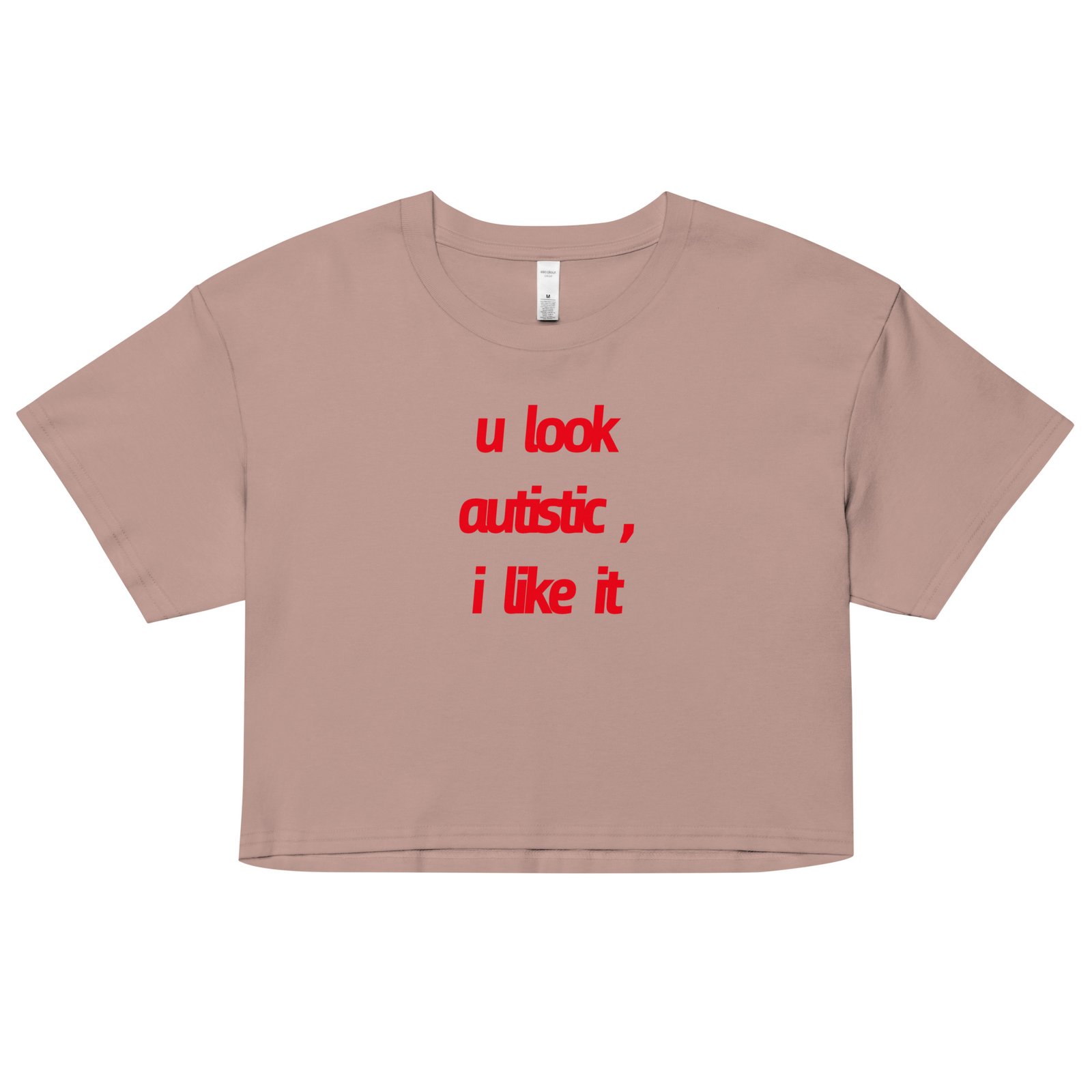 U Look Autistic Y2K Baby Tee | Neurodivergent Icon Retro Cropped Top | Spicy Brain Energy Meme Tee - Image 5