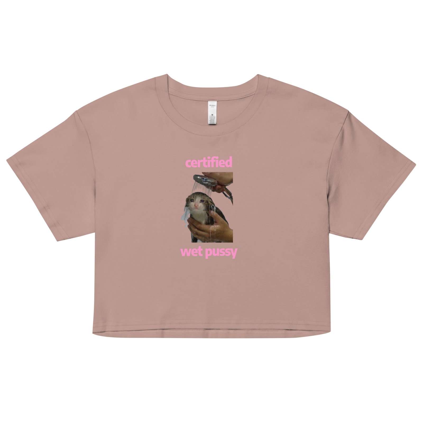 Certified Wet Pussy Y2K Baby Tee | Extra Juicy Bimbo Retro Cropped Top | Hydrated Slutcore Meme Tee - Image 6