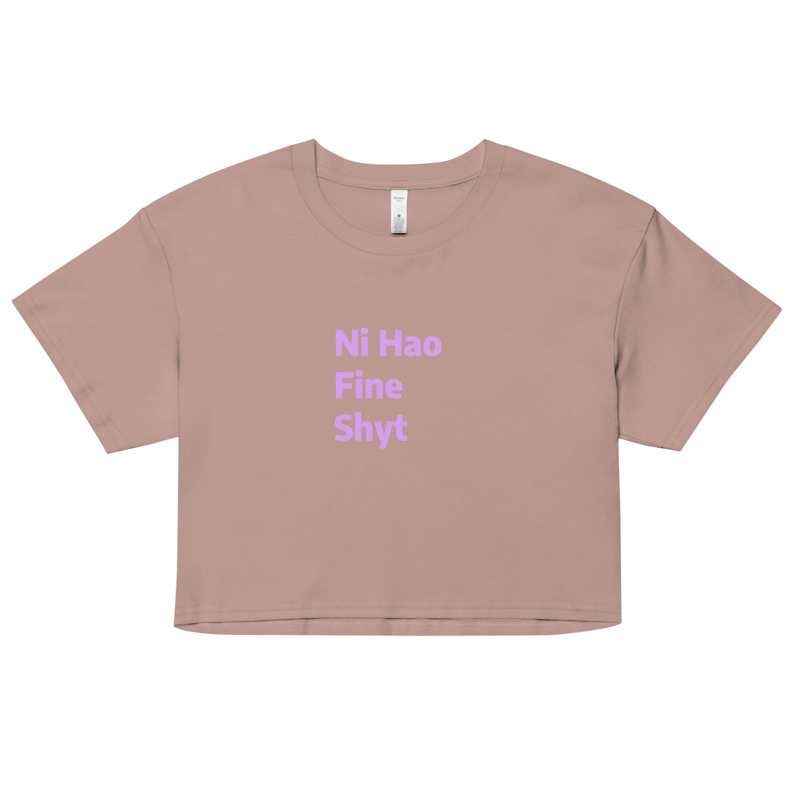 Ni Hao Fine Shyt Y2K Baby Tee | Bilingual Baddie Retro Cropped Top | International Rizz Meme Tee - Image 5