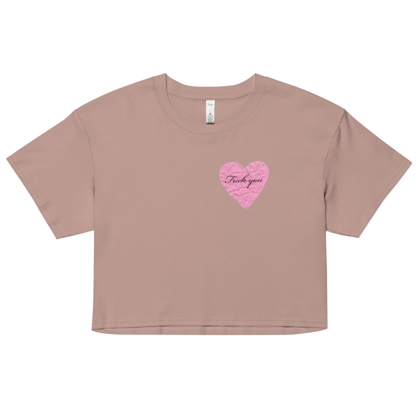 Fuck You Heart Y2K Baby Tee | Anti-Love Letter Retro Cropped Top | Brokenhearted Memecore Tee - Image 6