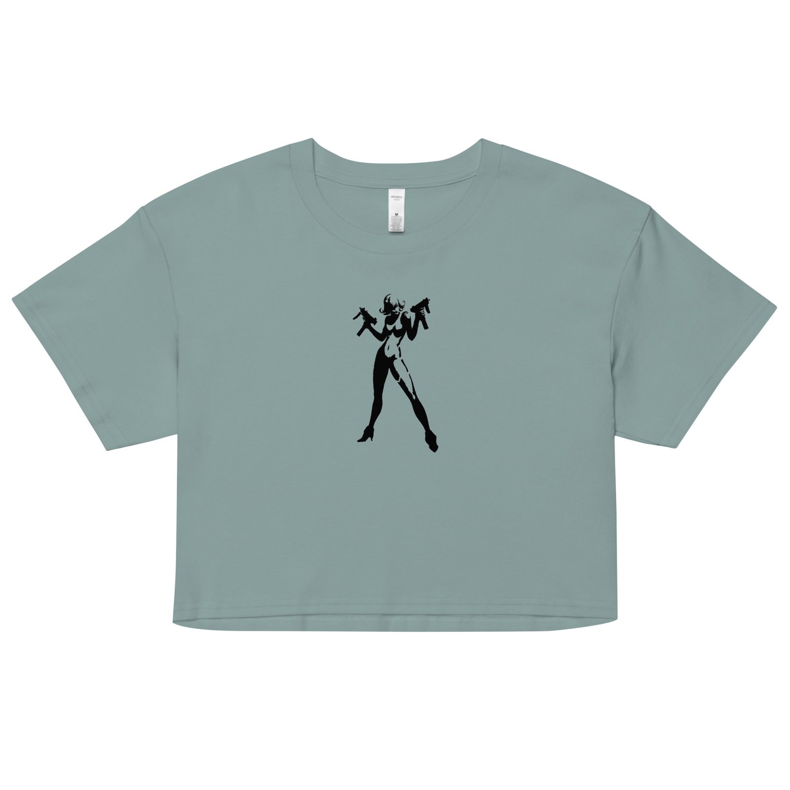 Assassin Girl Y2K Baby Tee | Silent Weapon Retro Cropped Top | Killer Instinct Baddie Shirt - Image 2