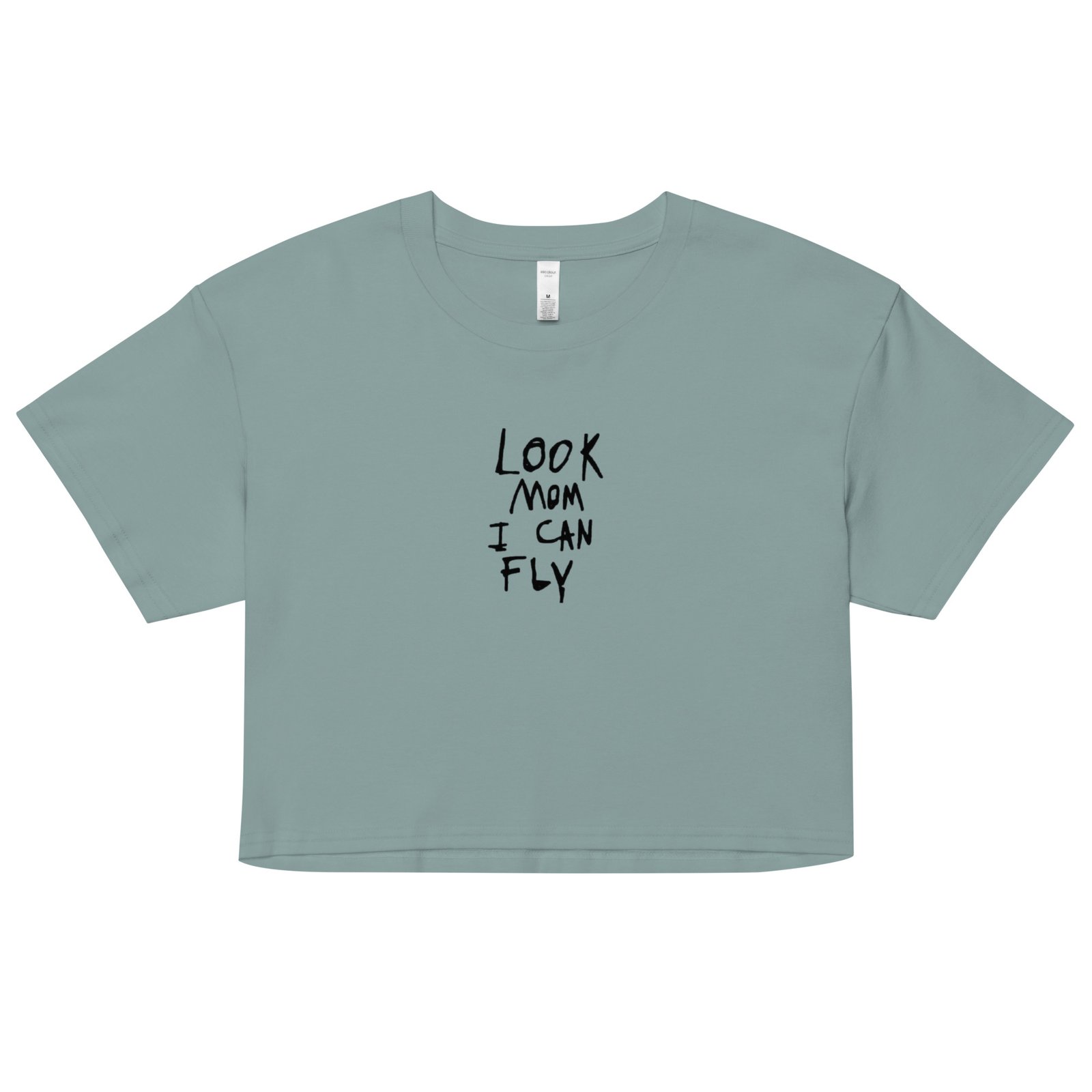 Look Mom I Can Fly Y2K Baby Tee | Delulu Dreamer Retro Cropped Top | Chaos Angel Aesthetic Shirt - Image 4