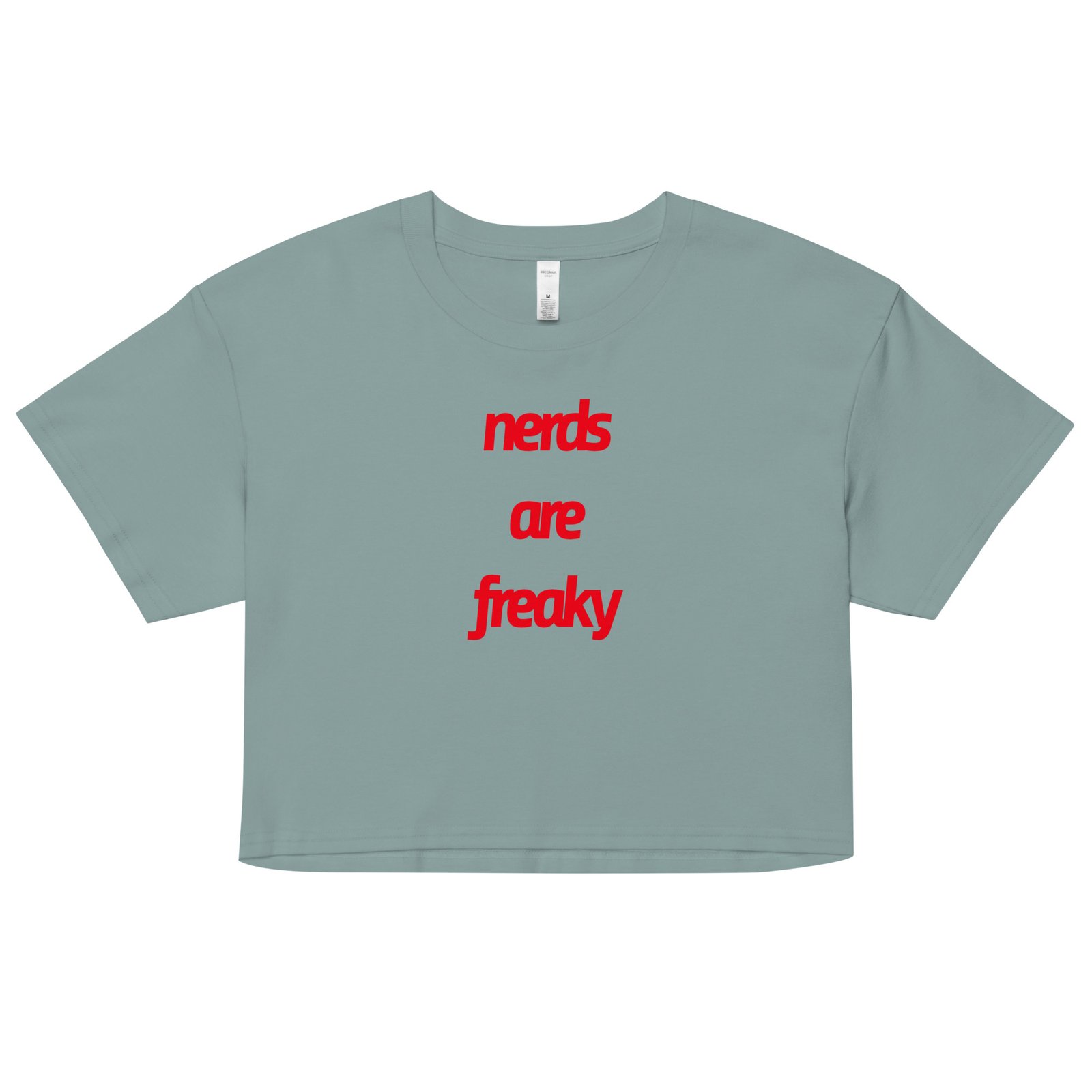 Nerds Are Freaky Y2K Baby Tee | Geek Chic Retro Cropped Top | Secret Baddie in Glasses Shirt - Image 3