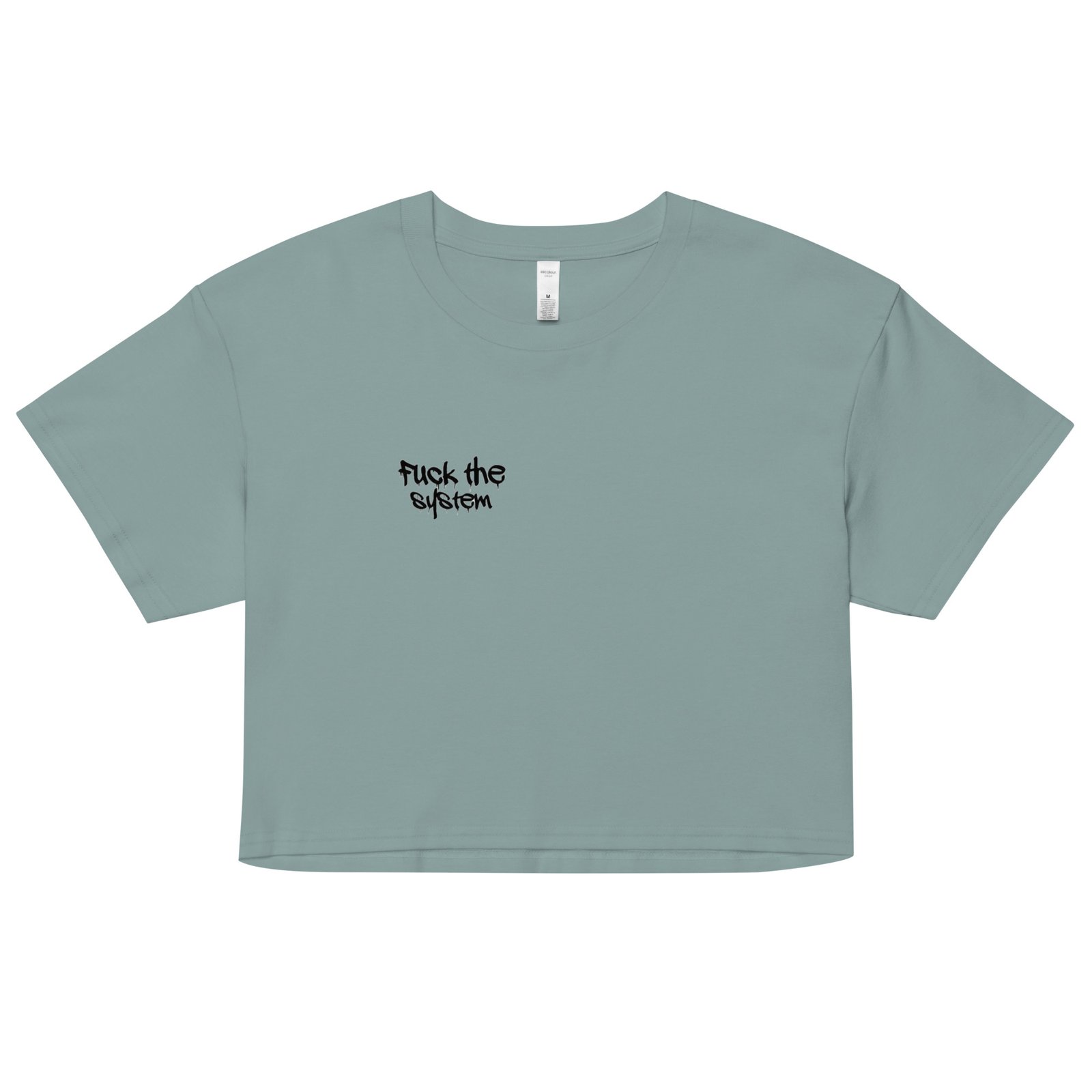 Fuck the System Y2K Baby Tee | Rebel Girl Retro Cropped Top | Anarchy Baddie Meme Shirt - Image 16