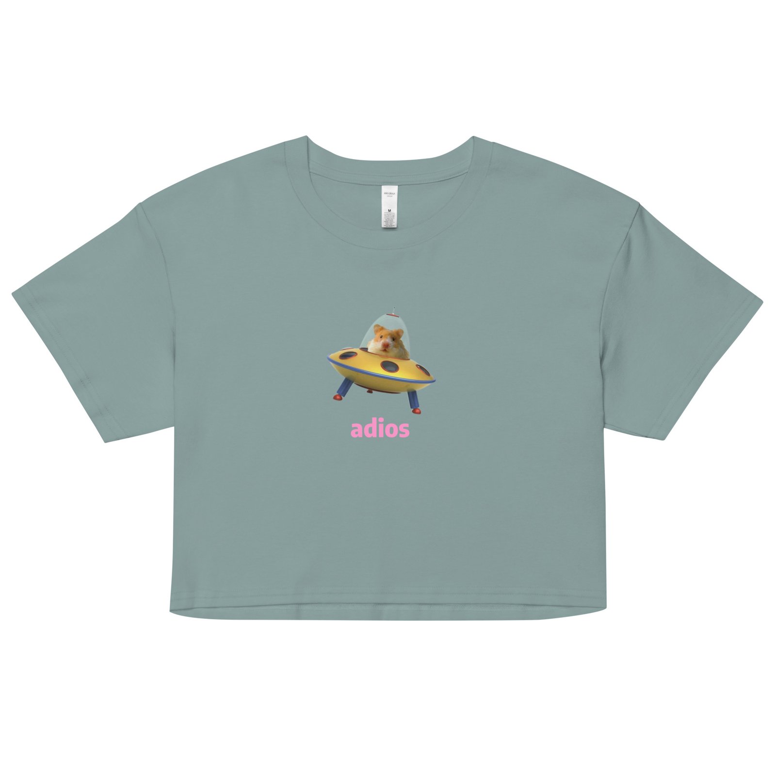 Adios Hamster Y2K Baby Tee | Rodentcore Goodbye Retro Cropped Top | Chaotic Animal Girl Meme Tee - Image 4