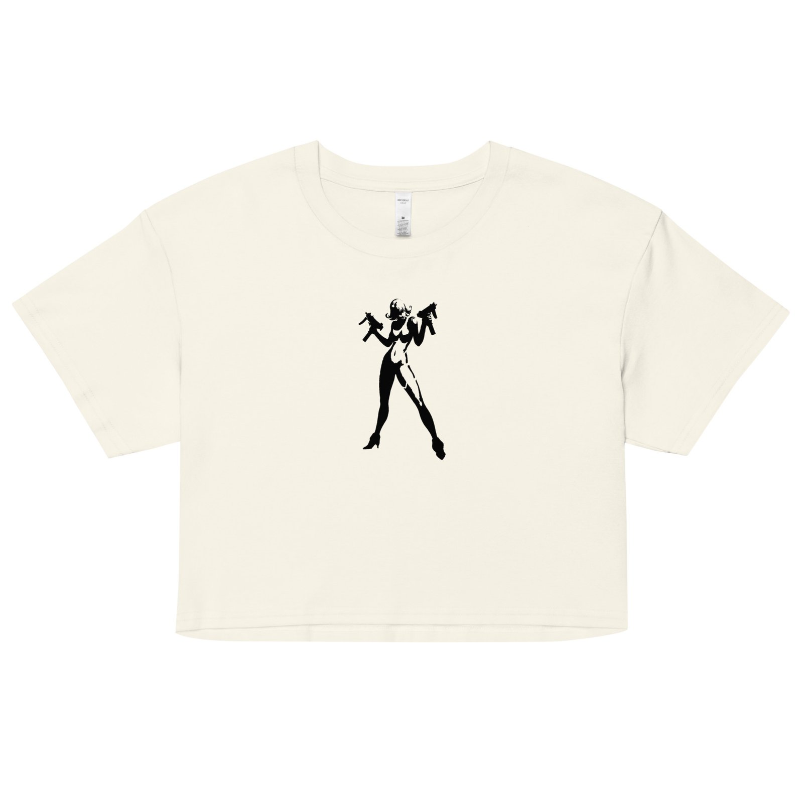 Assassin Girl Y2K Baby Tee | Silent Weapon Retro Cropped Top | Killer Instinct Baddie Shirt - Image 7