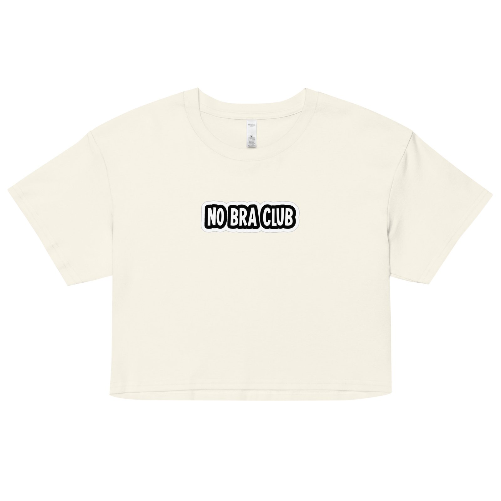 No Bra Club Y2K Baby Tee | Free the Nips Retro Cropped Top | Braless Baddie Meme Shirt - Image 11