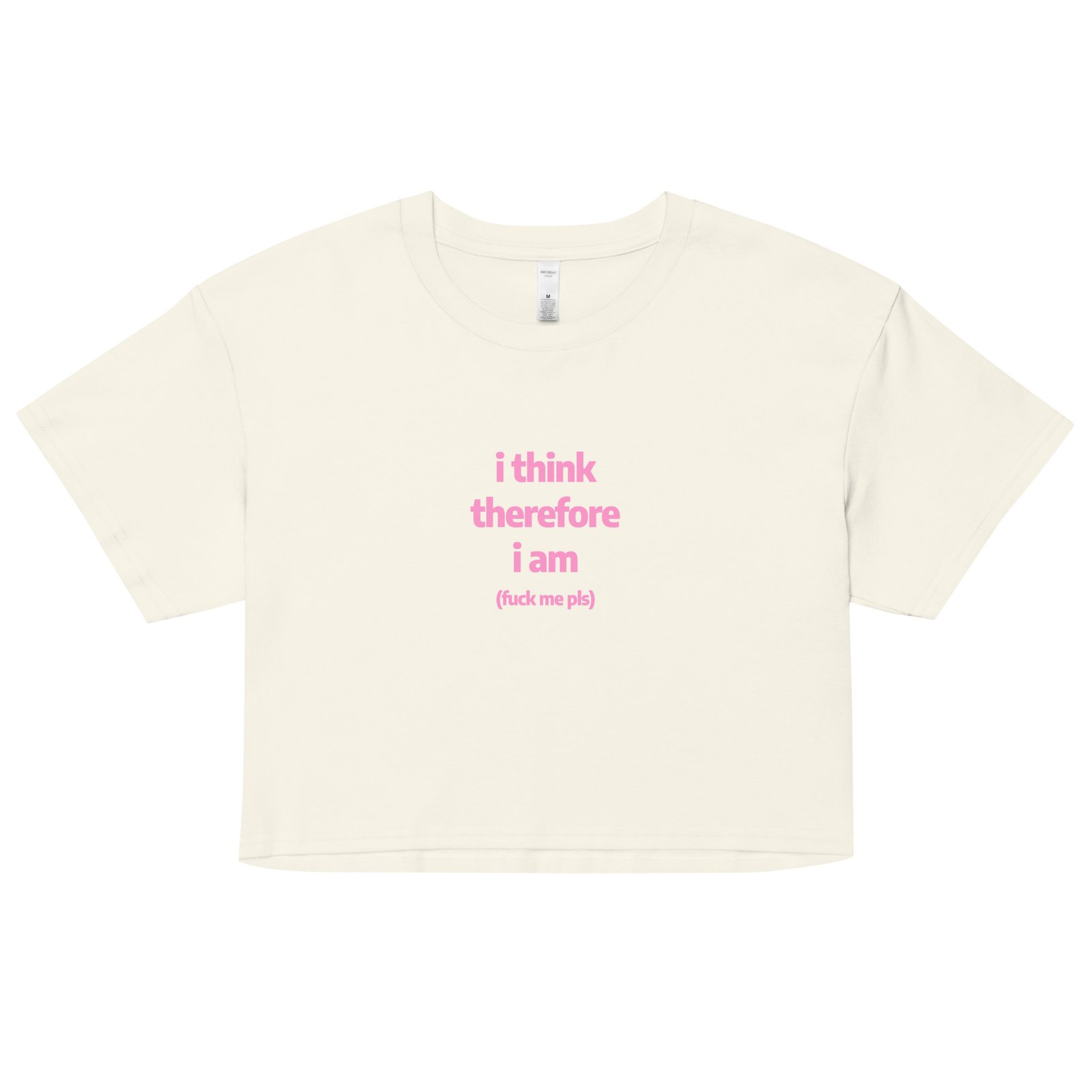 I Think Therefore I Am Y2K Baby Tee | Deep Thoughts Only Indie Girl Cropped Tee | Thinkcore Existential Tumblr Tee - Image 16