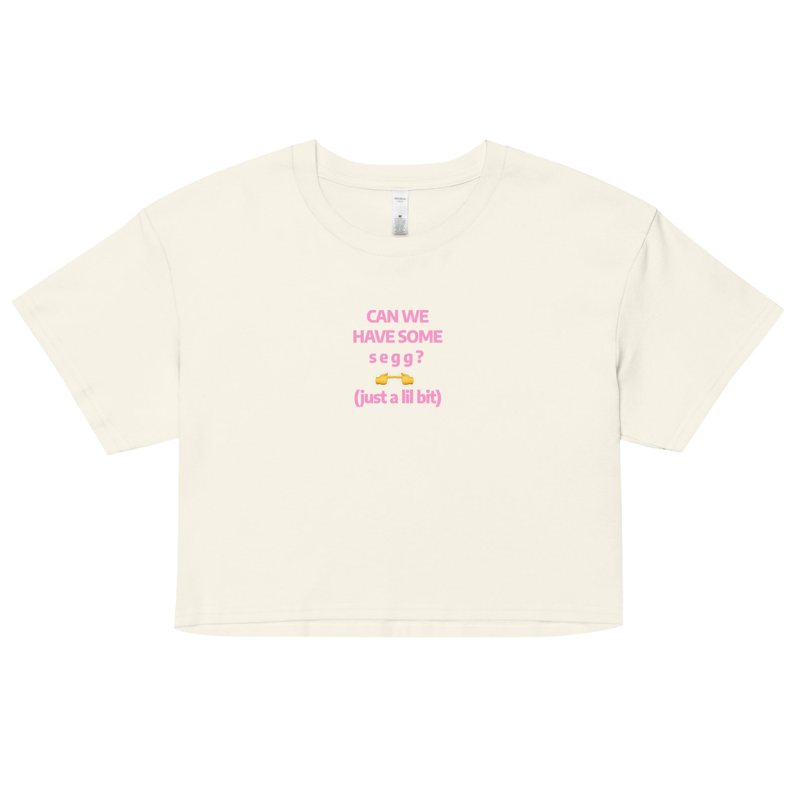 Can We Hav Some Segg Y2K Baby Tee | Unhinged Romance Retro Cropped Top | Thirsty Girl Energy Meme Tee - Image 16