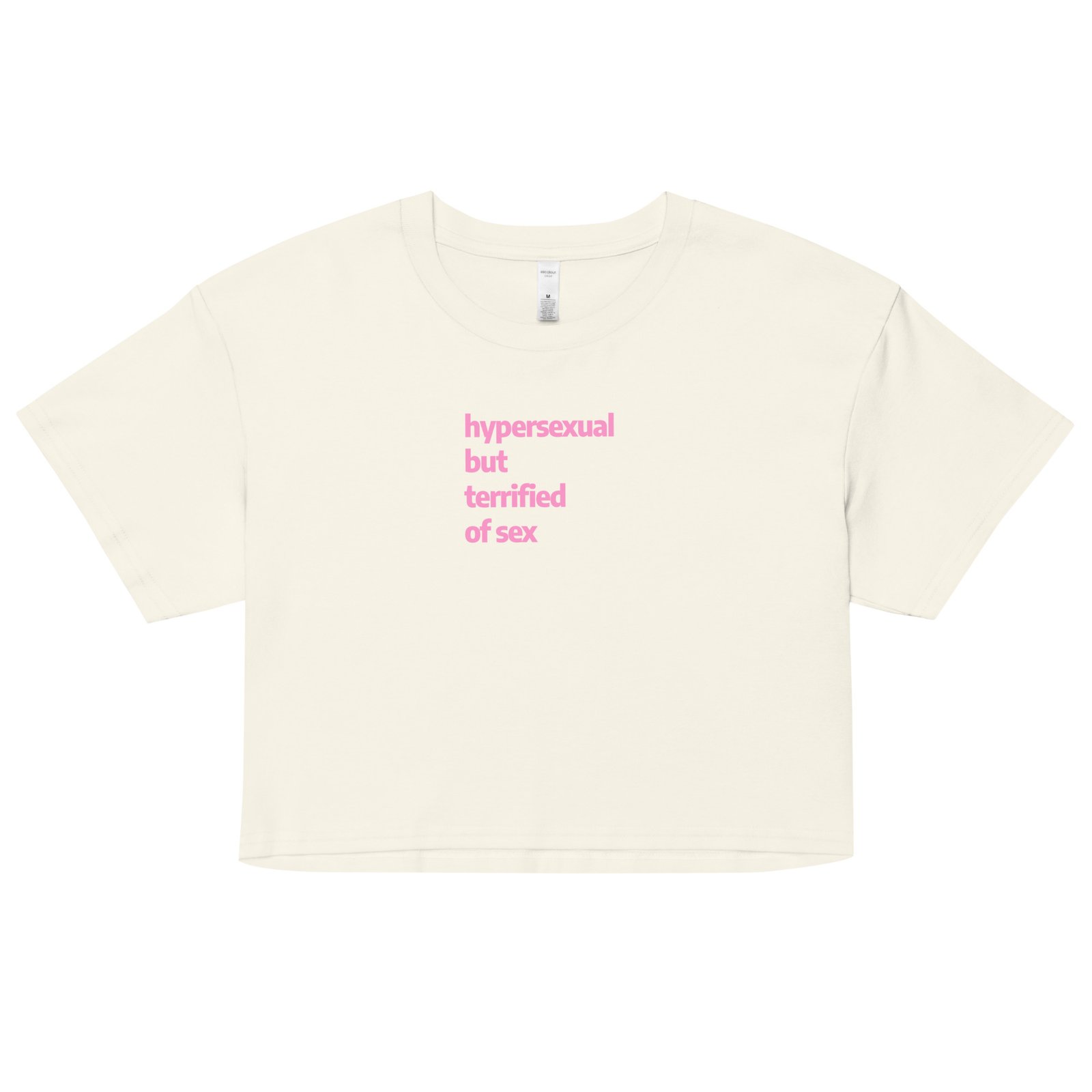 Hypersexual But Terrified of Sex Y2K Baby Tee | Paradox Slut Retro Cropped Top | Nervous Horny Energy Tee - Image 15