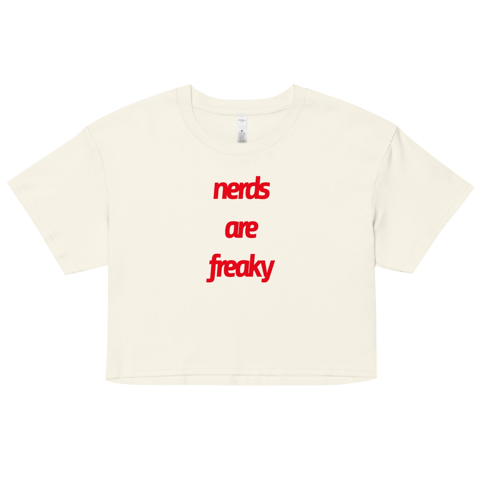 Nerds Are Freaky Y2K Baby Tee | Geek Chic Retro Cropped Top | Secret Baddie in Glasses Shirt - Image 11