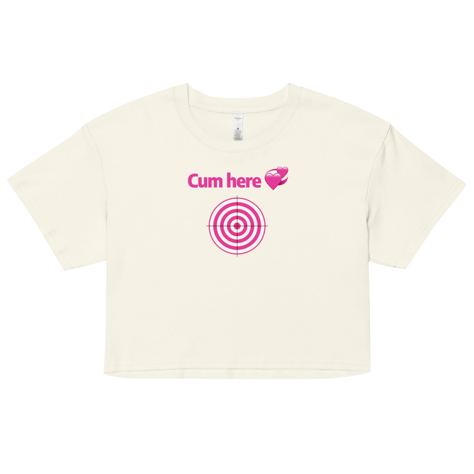 Cum Here Y2K Baby Tee | Immediate Urge Retro Cropped Top | Slut Signal Activated Meme Tee - Image 26