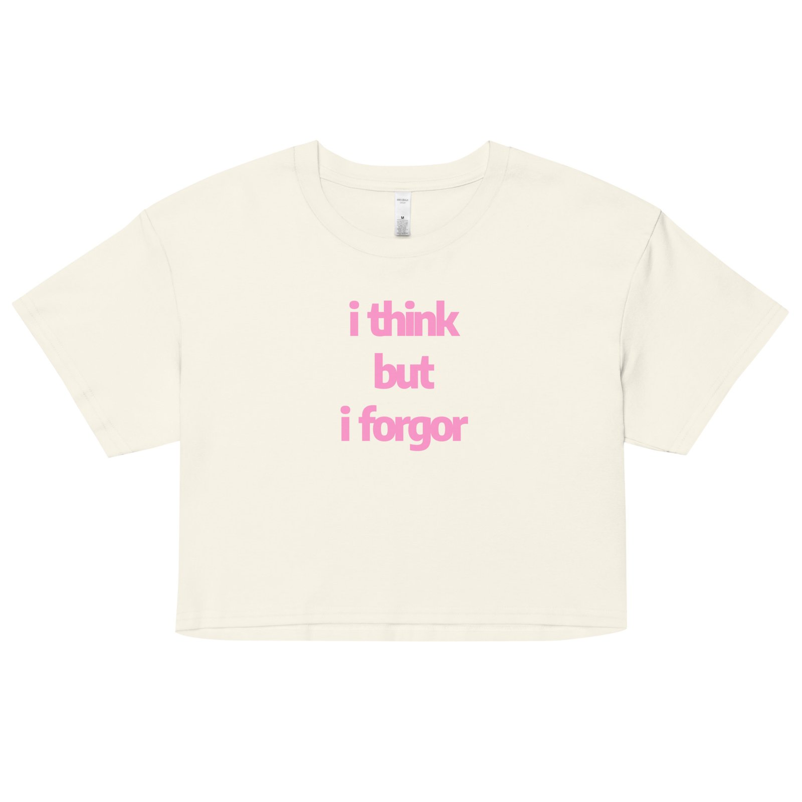 I Think But I Forgot Y2K Baby Tee | Thoughtless Baddie Retro Cropped Top | Oops All ADHD Meme Tee - Image 15