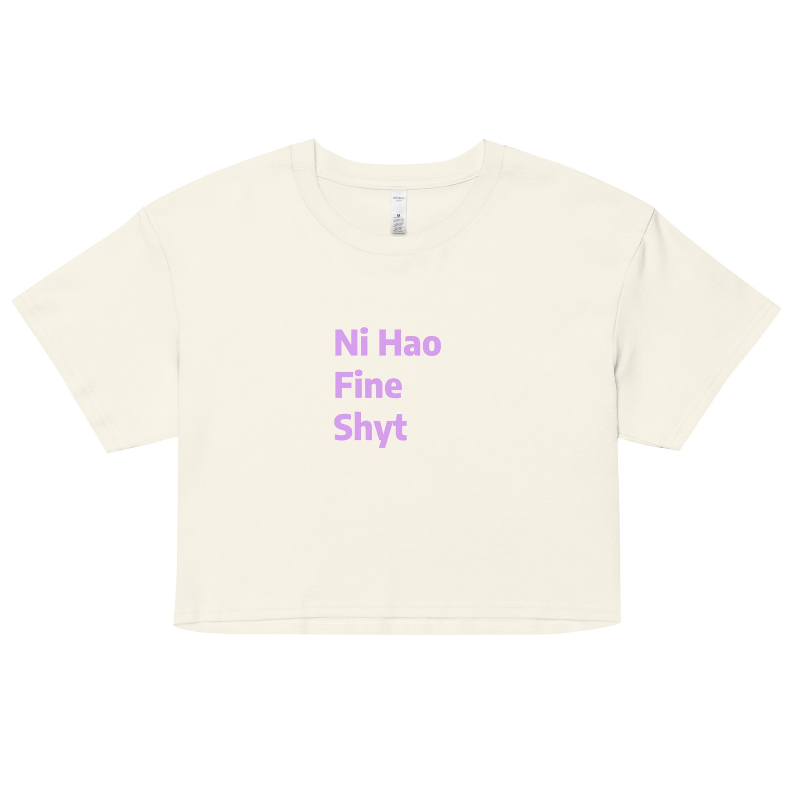 Ni Hao Fine Shyt Y2K Baby Tee | Bilingual Baddie Retro Cropped Top | International Rizz Meme Tee - Image 15