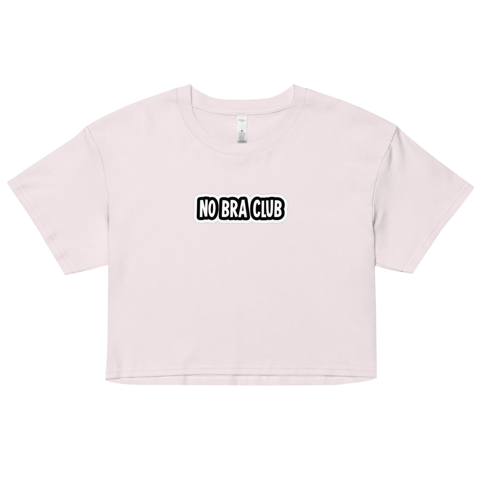 No Bra Club Y2K Baby Tee | Free the Nips Retro Cropped Top | Braless Baddie Meme Shirt - Image 9