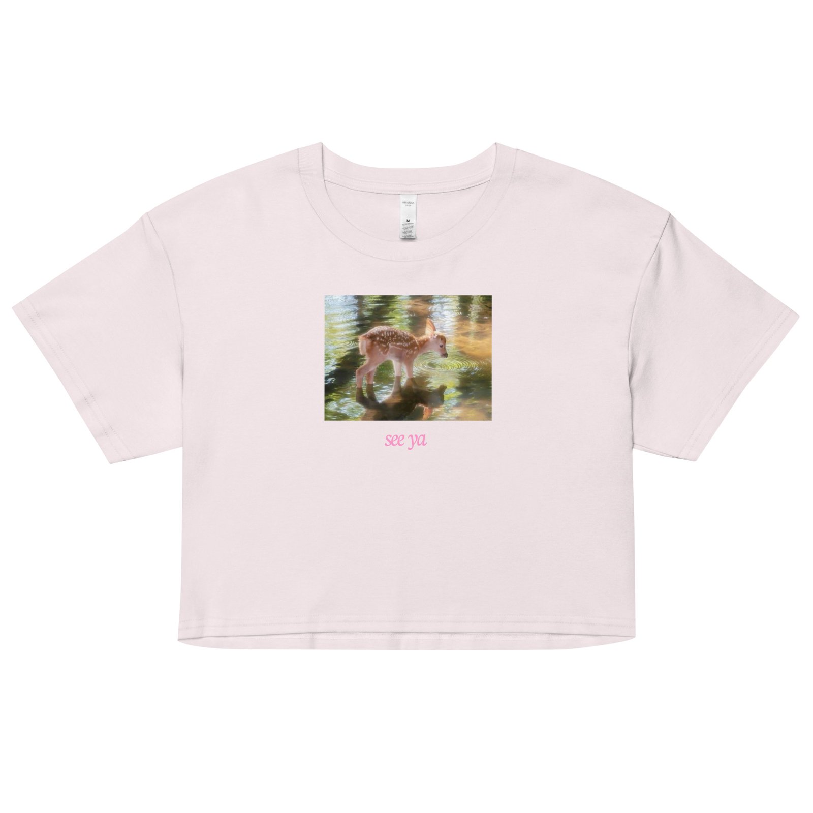 See Ya Deer Ethereal Dreamcore Y2K Baby Tee | Sad Girl in a Forest Retro Cropped Top | Softcore Cottage Baddie Tee - Image 14