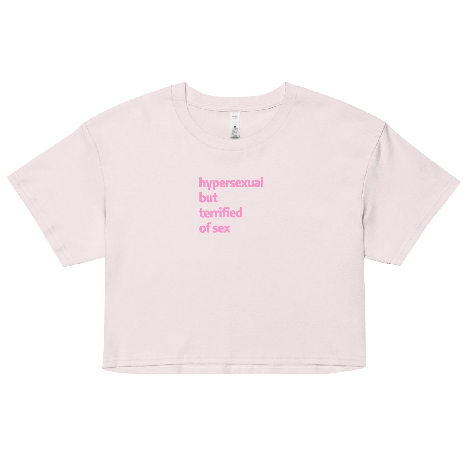 Hypersexual But Terrified of Sex Y2K Baby Tee | Paradox Slut Retro Cropped Top | Nervous Horny Energy Tee - Image 13