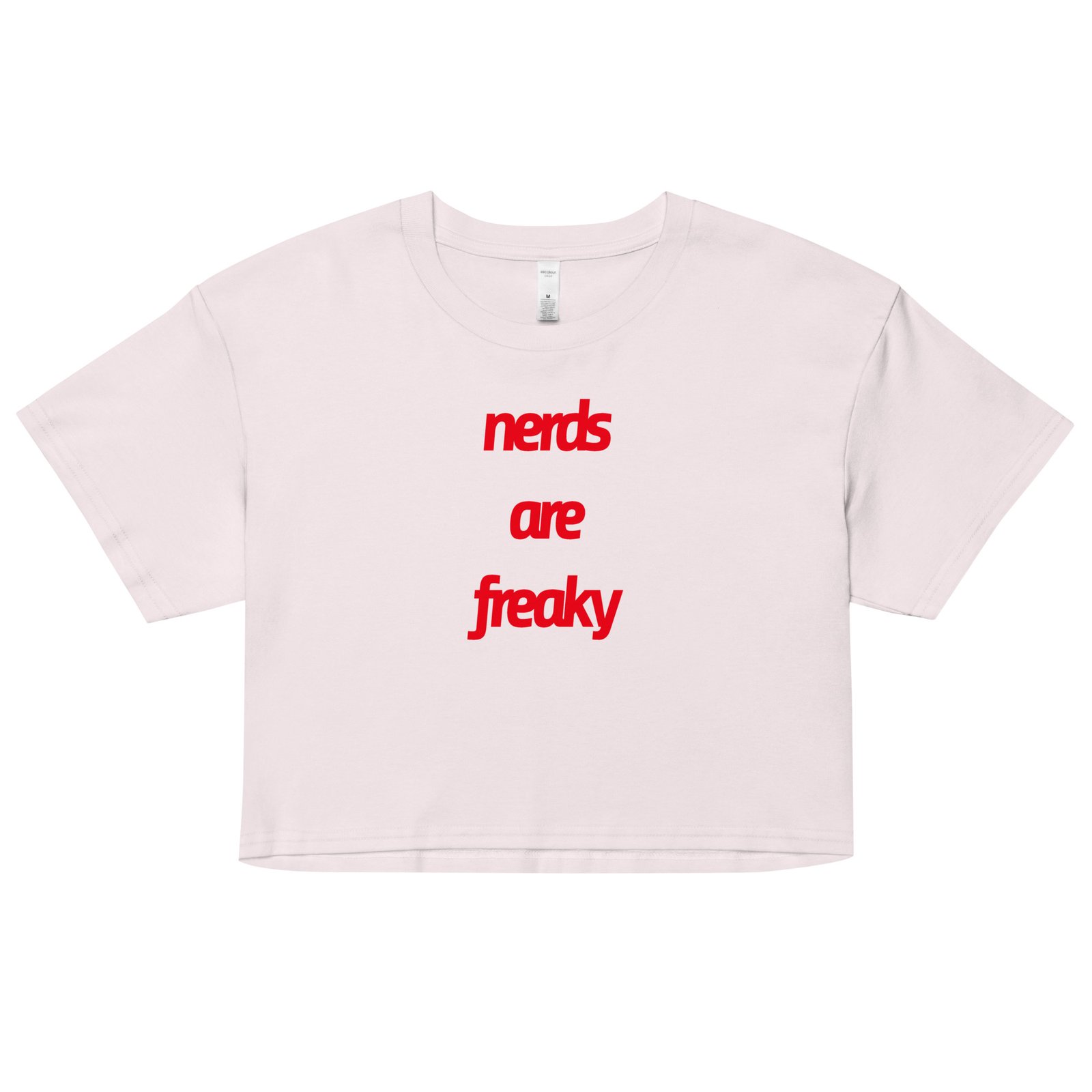 Nerds Are Freaky Y2K Baby Tee | Geek Chic Retro Cropped Top | Secret Baddie in Glasses Shirt - Image 9