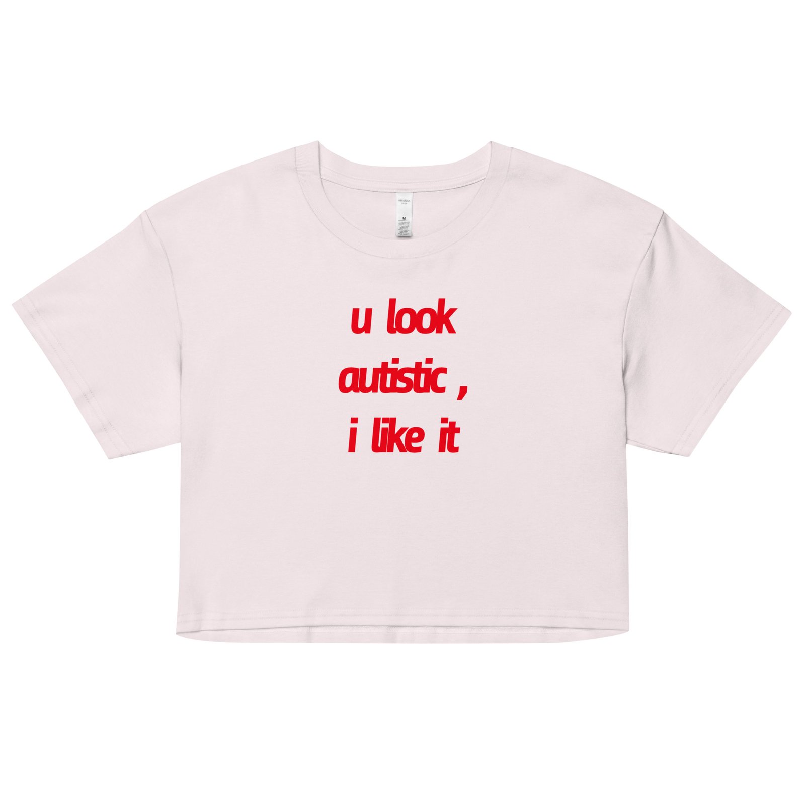 U Look Autistic Y2K Baby Tee | Neurodivergent Icon Retro Cropped Top | Spicy Brain Energy Meme Tee - Image 13