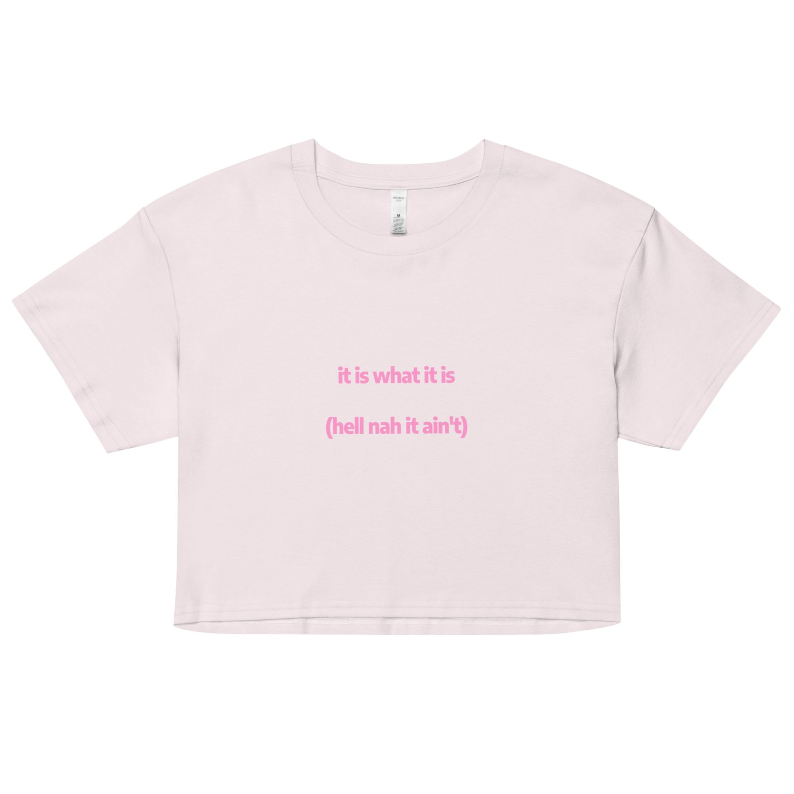 It Is What It Is Y2K Baby Tee | Resigned Baddie Retro Cropped Top | Emotionally Numb Meme Girl Tee - Image 13