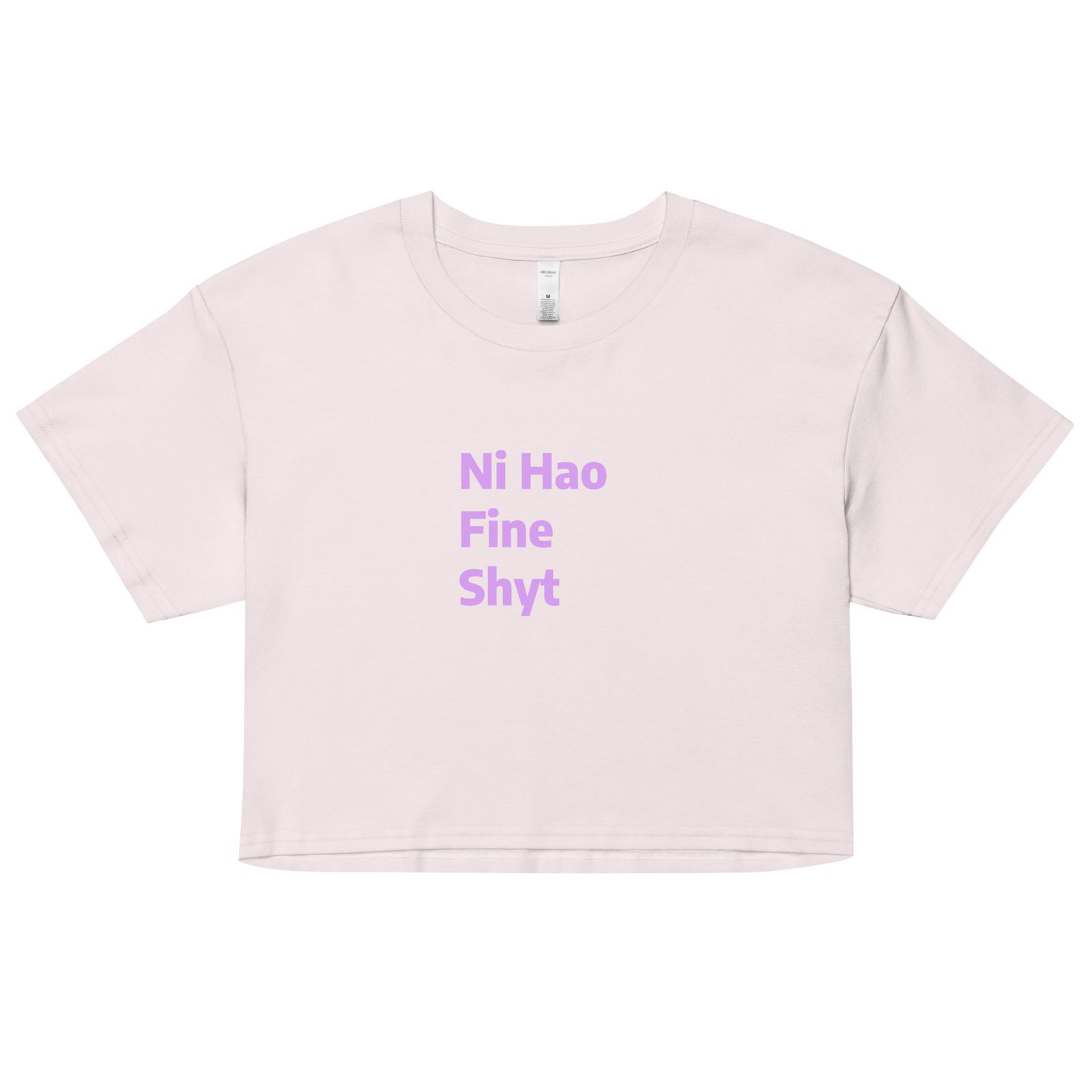 Ni Hao Fine Shyt Y2K Baby Tee | Bilingual Baddie Retro Cropped Top | International Rizz Meme Tee - Image 13