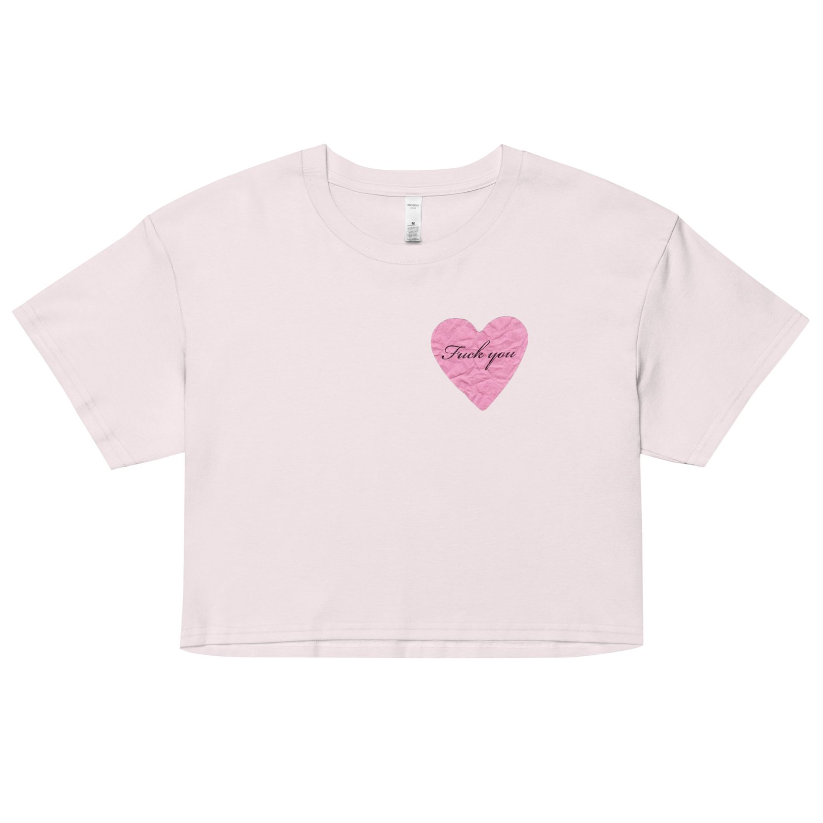 Fuck You Heart Y2K Baby Tee | Anti-Love Letter Retro Cropped Top | Brokenhearted Memecore Tee - Image 14