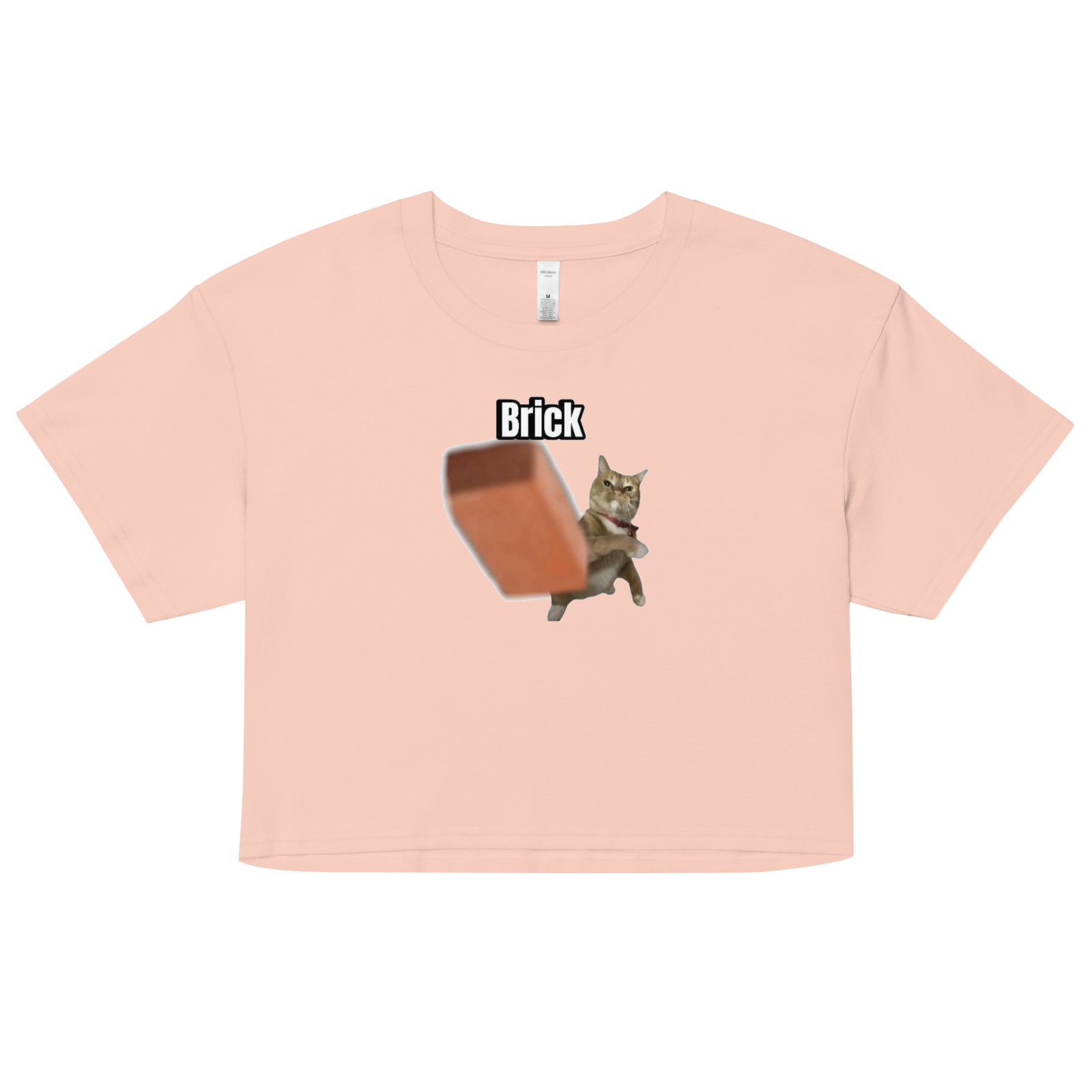 Brick Throwing Cat Meme Baby Tee | Throw Bricks Not Fits Y2K Cropped Top | Chaotic Catcore Alt-Girl Tee - Image 10
