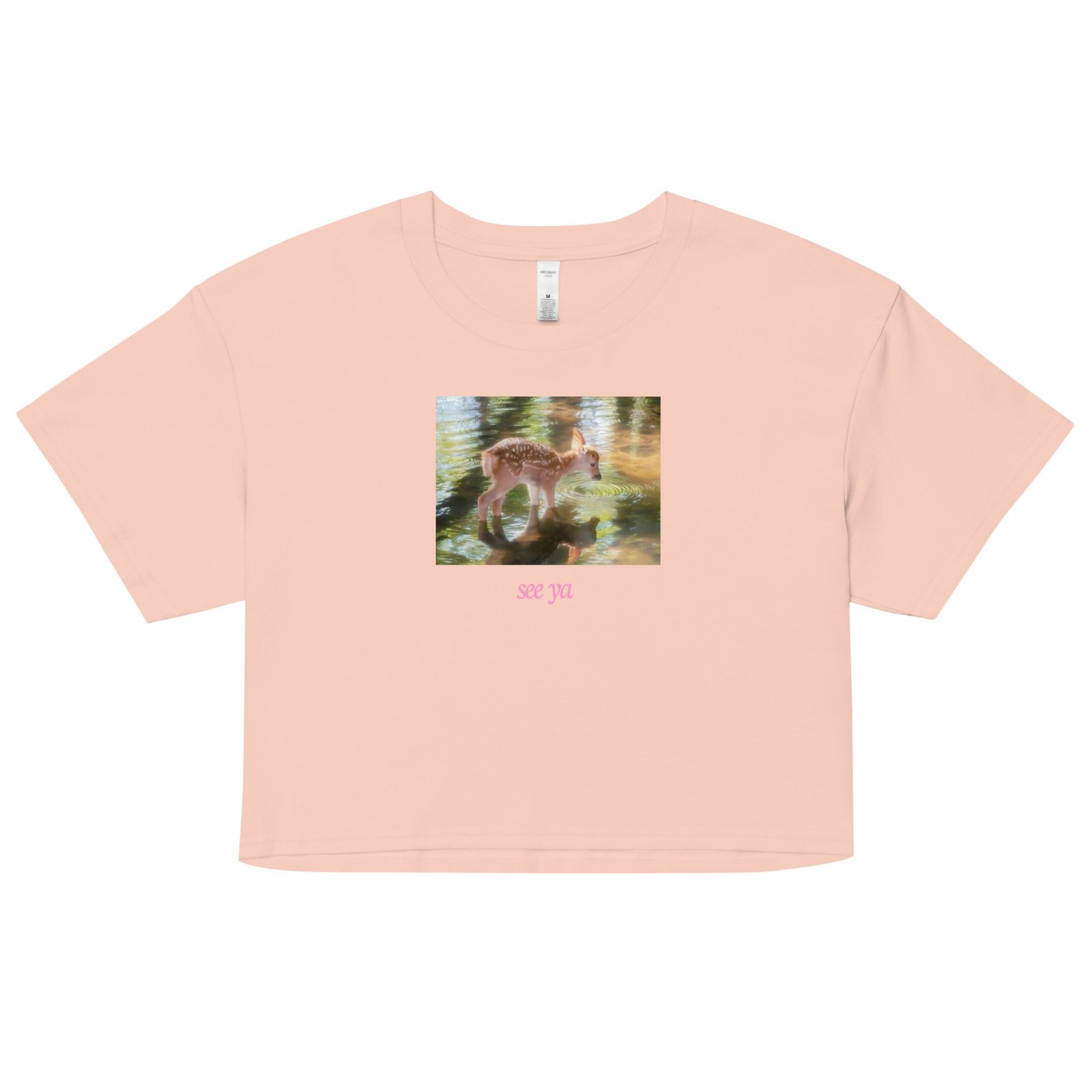 See Ya Deer Ethereal Dreamcore Y2K Baby Tee | Sad Girl in a Forest Retro Cropped Top | Softcore Cottage Baddie Tee - Image 10