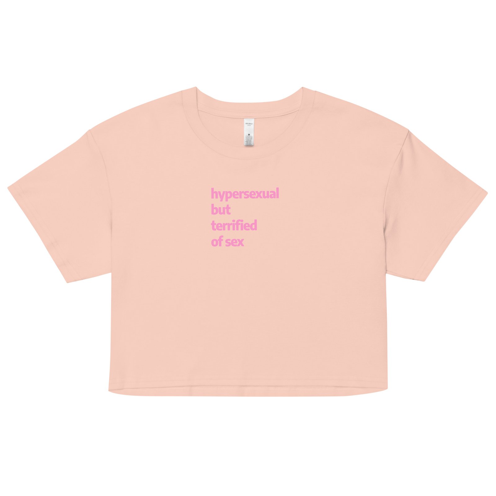 Hypersexual But Terrified of Sex Y2K Baby Tee | Paradox Slut Retro Cropped Top | Nervous Horny Energy Tee - Image 9