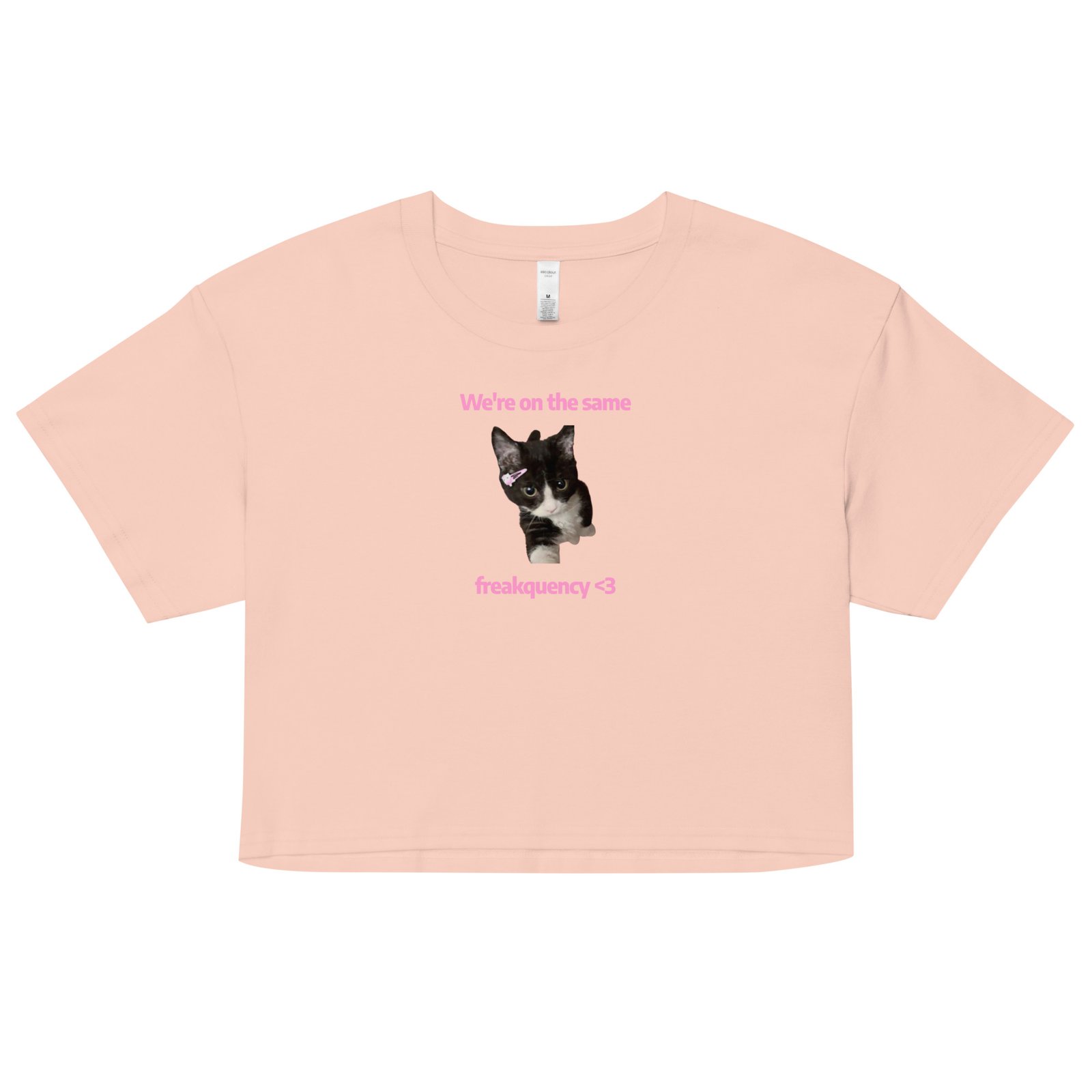 We're on the Same Freakquency Y2K Baby Tee | Freakquency Match Alt-Girl Crop Top | Softcore Radio Tumblr Tee - Image 46