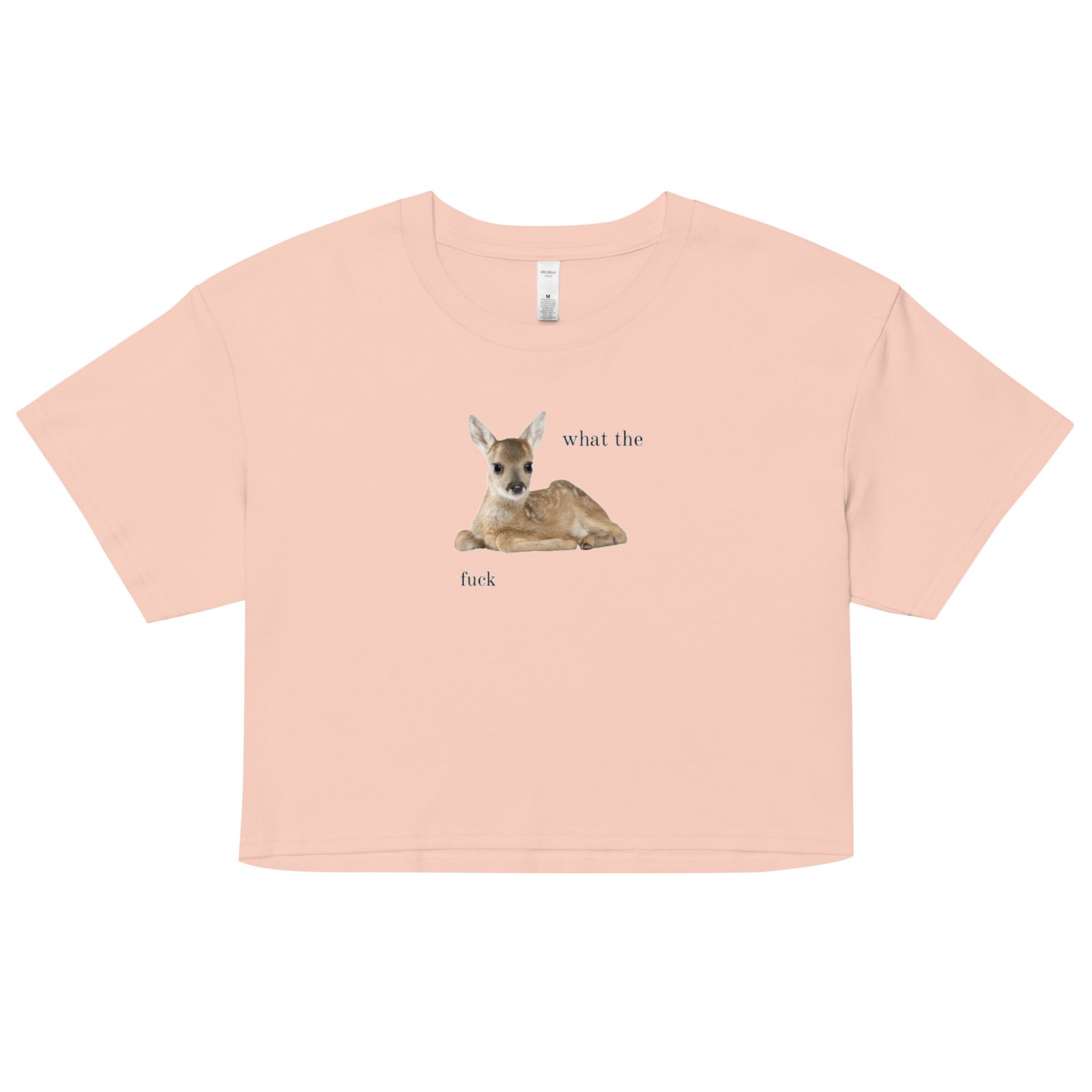 What the Fuck Deer Y2K Baby Tee | Surrealist Forestcore Retro Cropped Top | Weird Animal Meme Girl Tee - Image 20