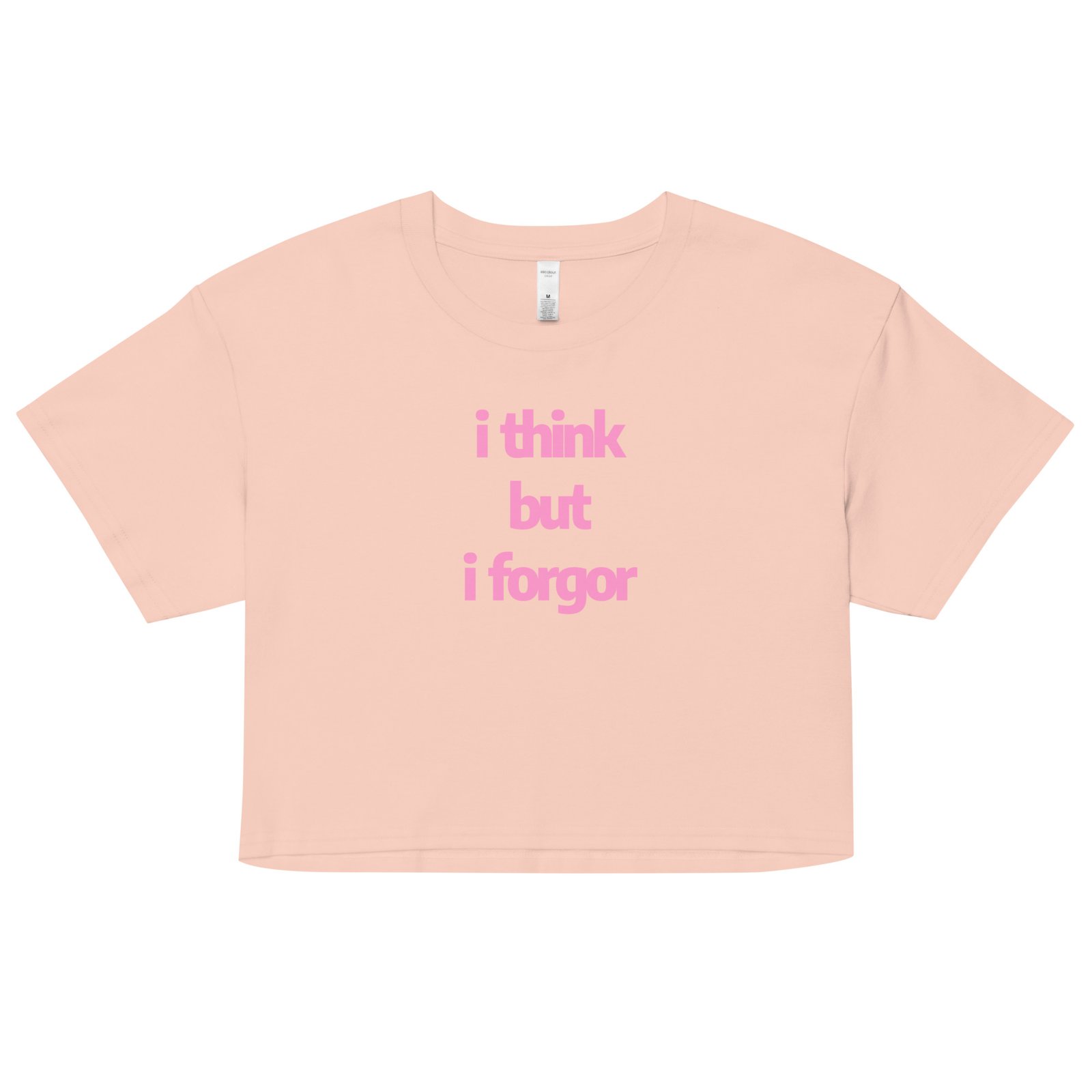I Think But I Forgot Y2K Baby Tee | Thoughtless Baddie Retro Cropped Top | Oops All ADHD Meme Tee - Image 9