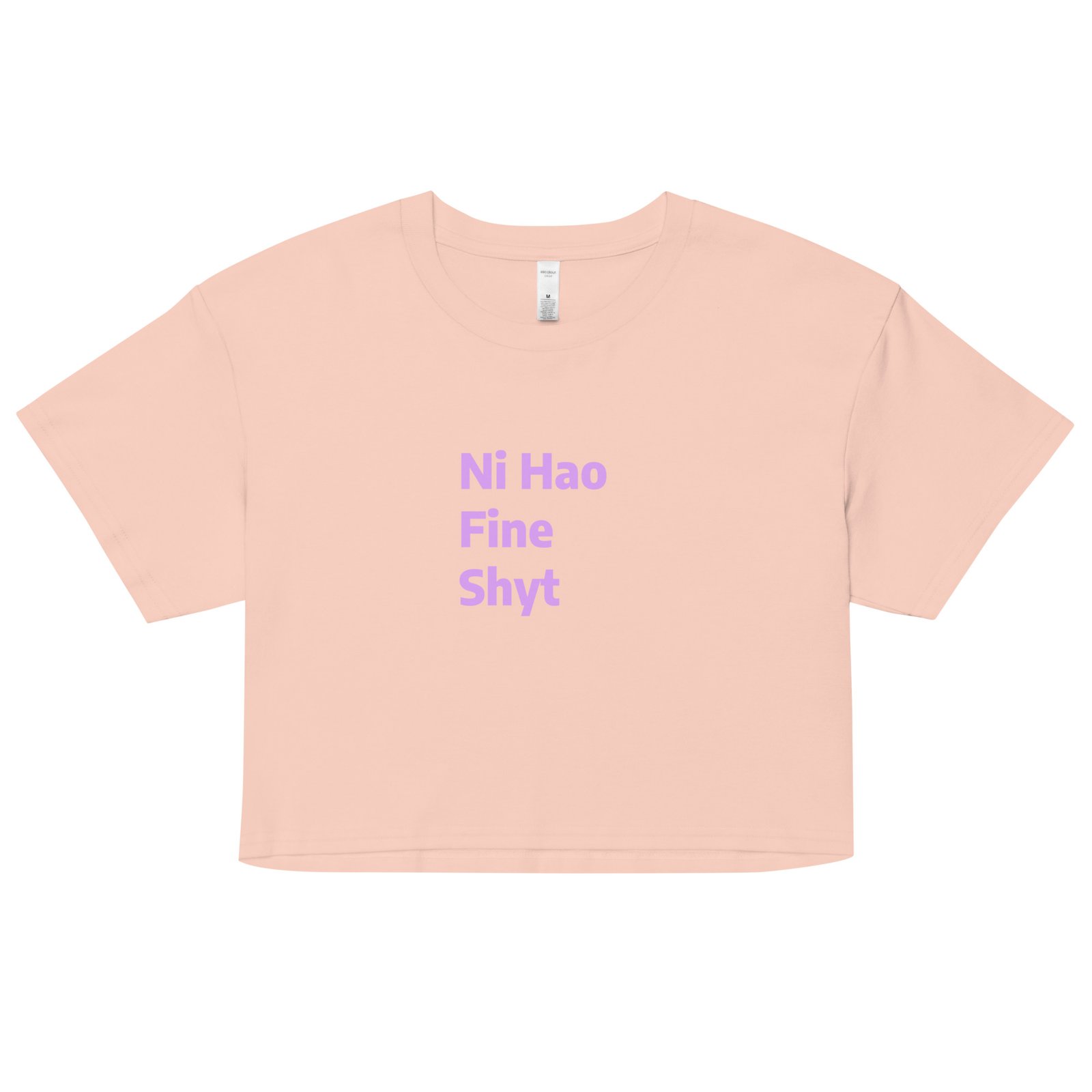 Ni Hao Fine Shyt Y2K Baby Tee | Bilingual Baddie Retro Cropped Top | International Rizz Meme Tee - Image 9