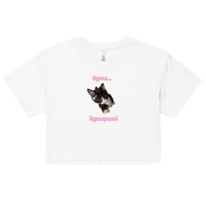 Ligma Pussi Y2K Baby Tee | Bold Meme Girl Retro Cropped Top | Shock Value Baddie Crop Tee
